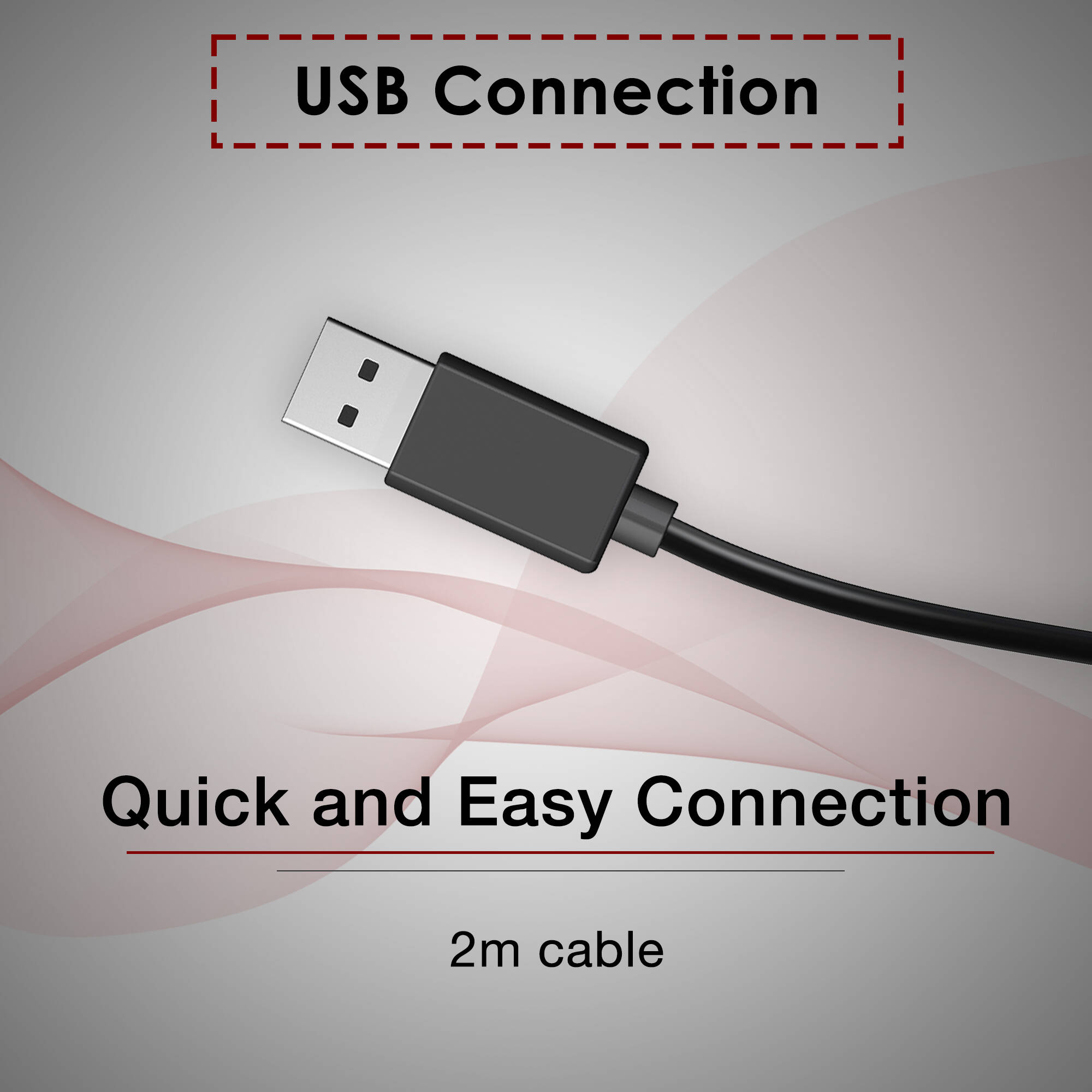 Cyber Acoustics CA-2890 USB sound bar mounted under a monitor on a desktop — view 4