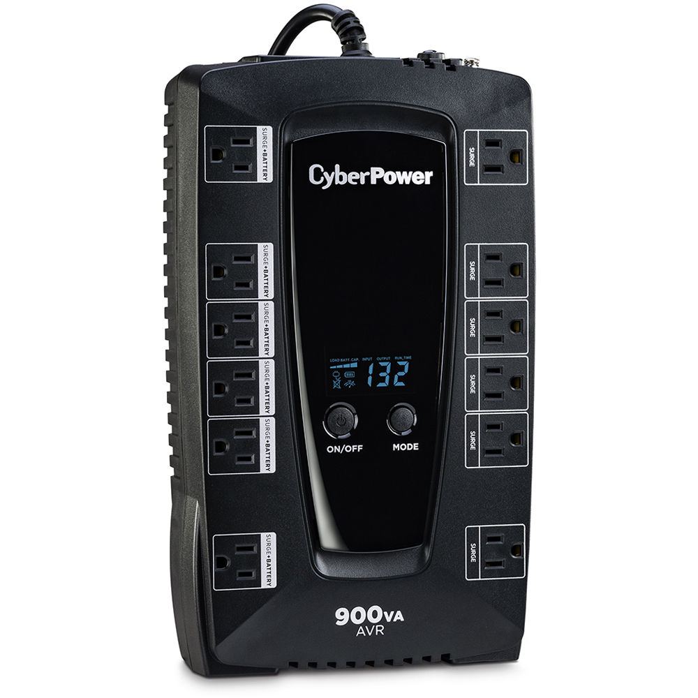 CyberPower AVRG900LCD 900 VA 480 W desktop UPS with LCD display and AVR — view 3