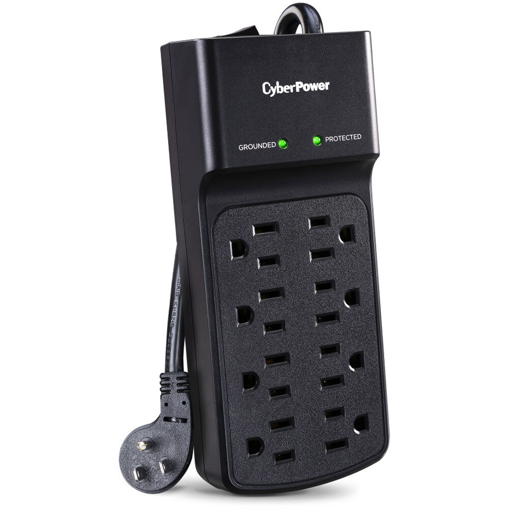 CyberPower B808 surge protector with 8 outlets and 8 ft cord for office power protection — view 3