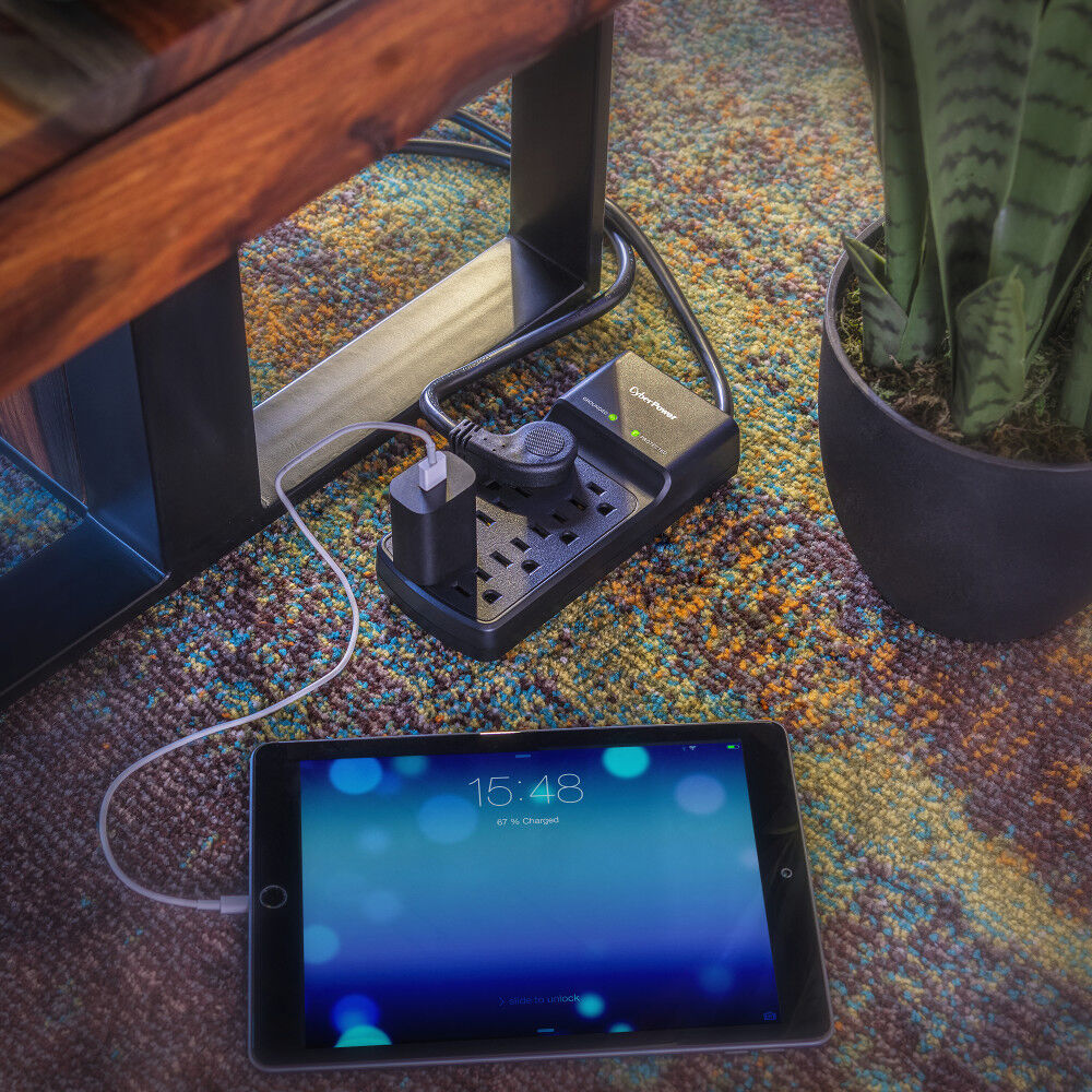 CyberPower B808 surge protector with 8 outlets and 8 ft cord for office power protection — view 6