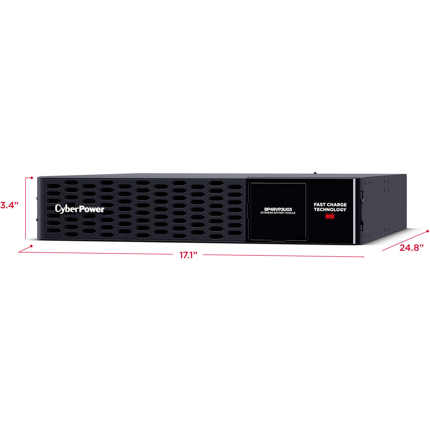 CyberPower BP48VP2U03 48 V extended battery pack, 2U rack/tower convertible — view 5