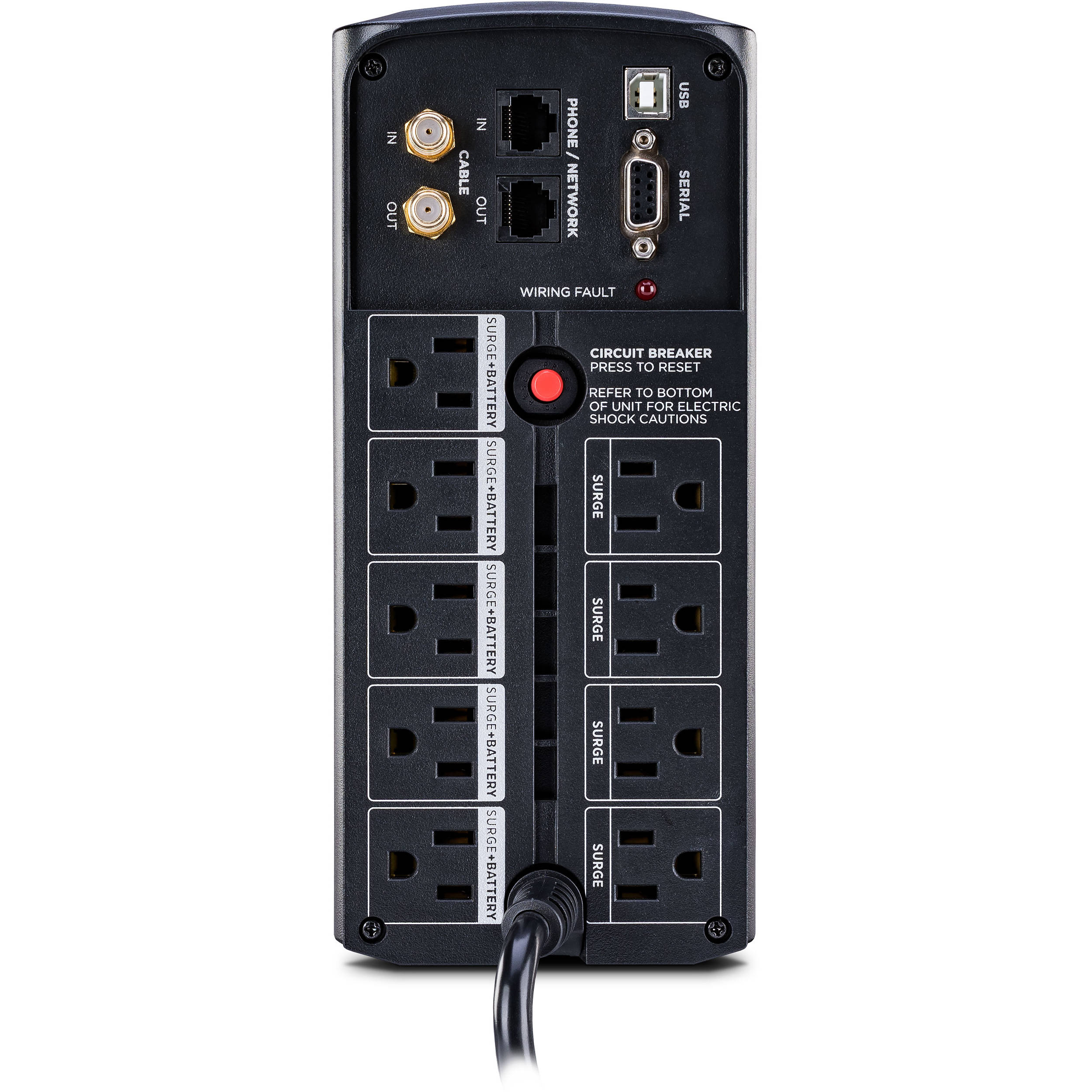 CyberPower CP1000AVRLCD desktop UPS with LCD display and 1000VA 600W capacity — view 4