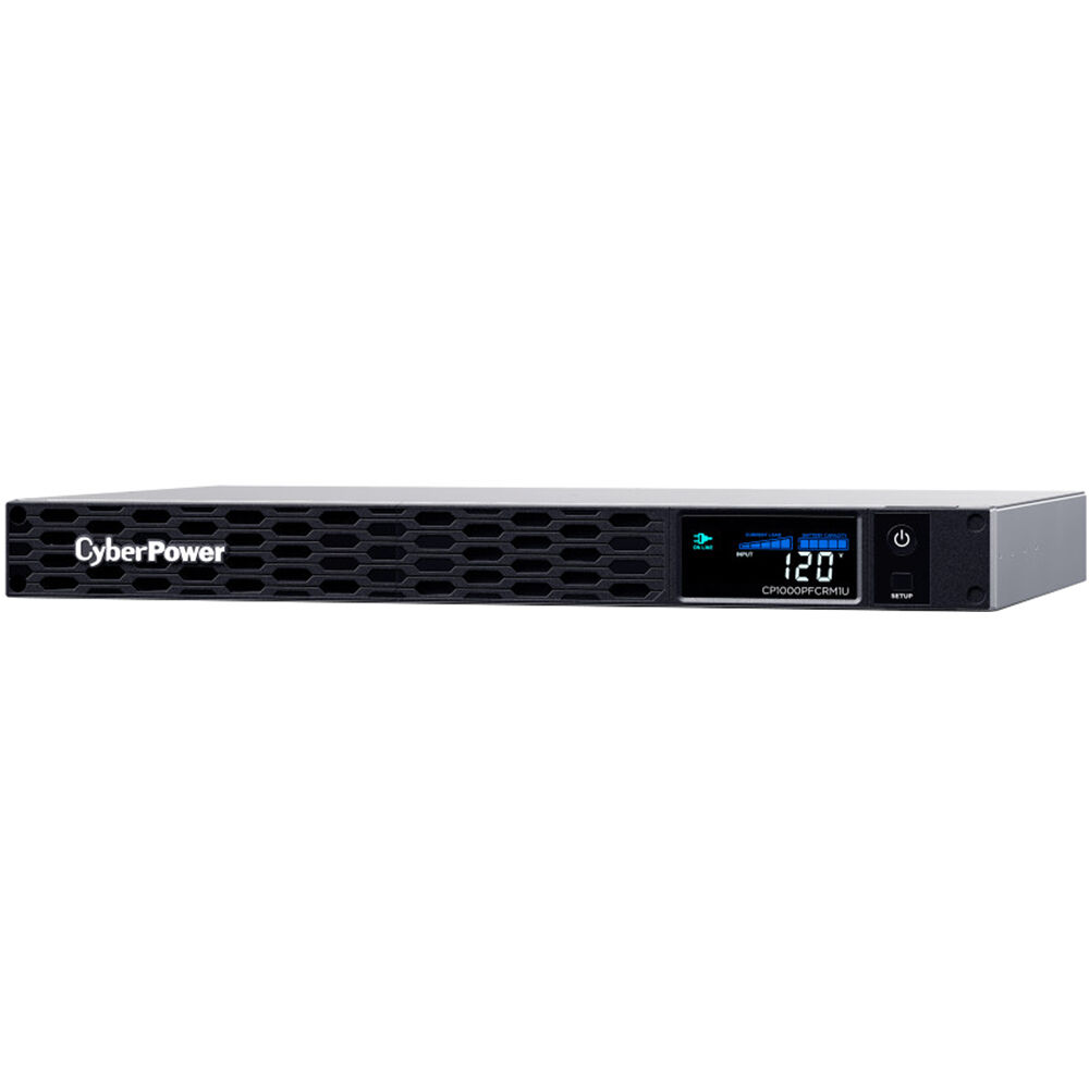 CyberPower CP1000PFCRM1U 1U rack mount UPS with six NEMA 5-15R outlets — view 3