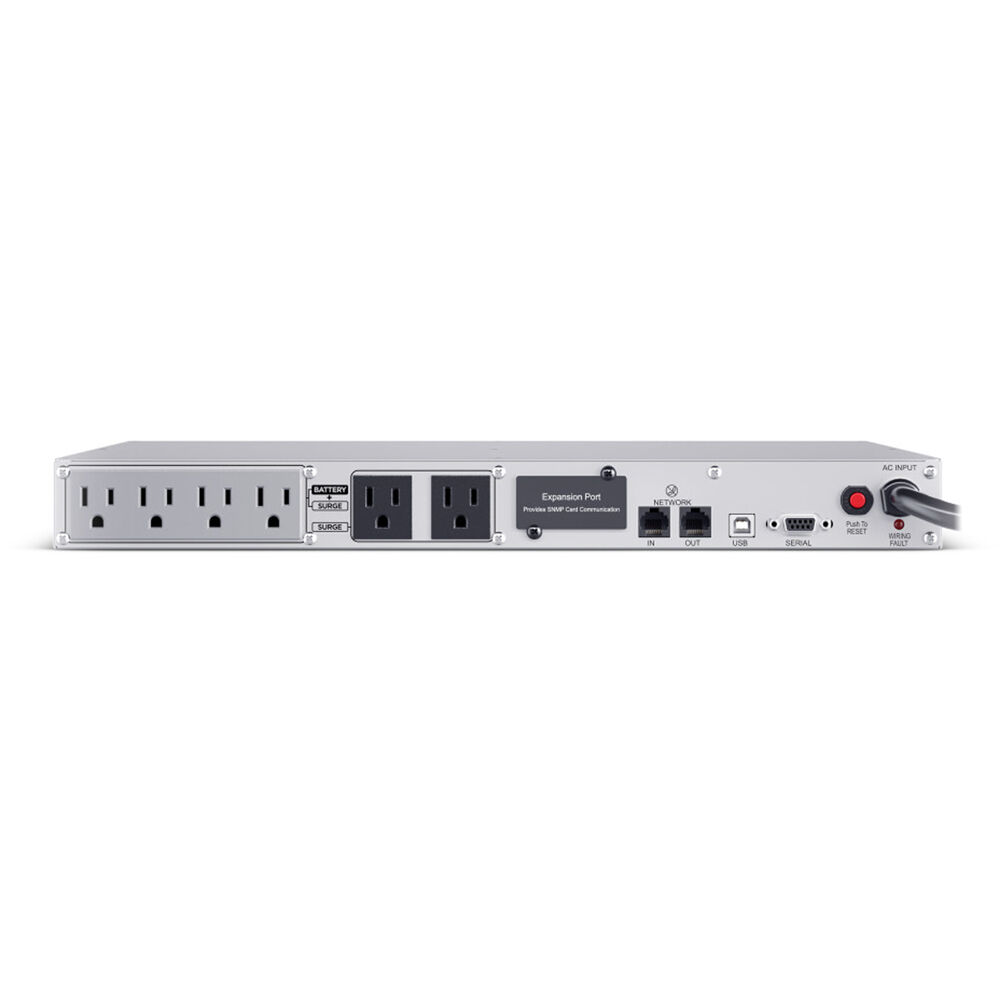 CyberPower CP1000PFCRM1U 1U rack mount UPS with six NEMA 5-15R outlets — view 4
