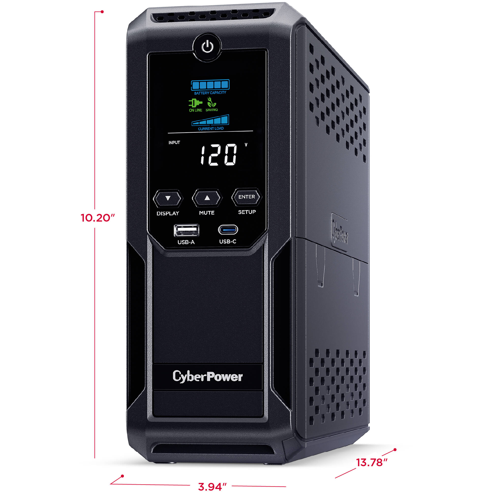 CyberPower CP1350AVRLCD3 1,350 VA line-interactive UPS mini-tower with LCD — view 5
