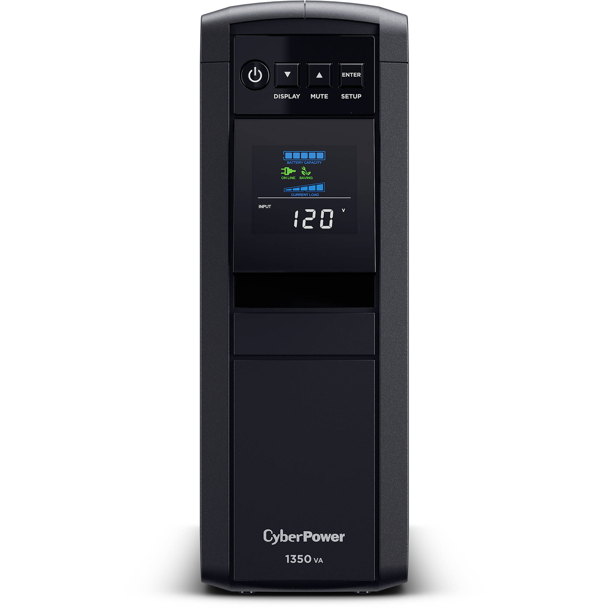 CyberPower CP1350PFCLCD 1,350 VA tower UPS with LCD display and 10 outlets — view 2