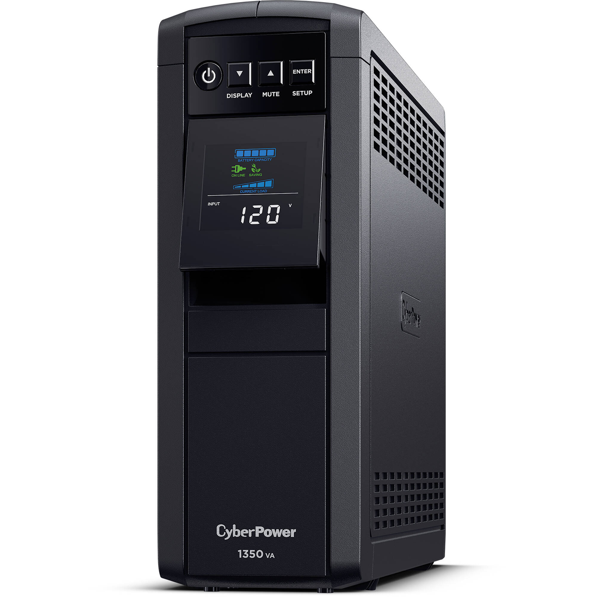 CyberPower CP1350PFCLCD 1,350 VA tower UPS with LCD display and 10 outlets — view 3