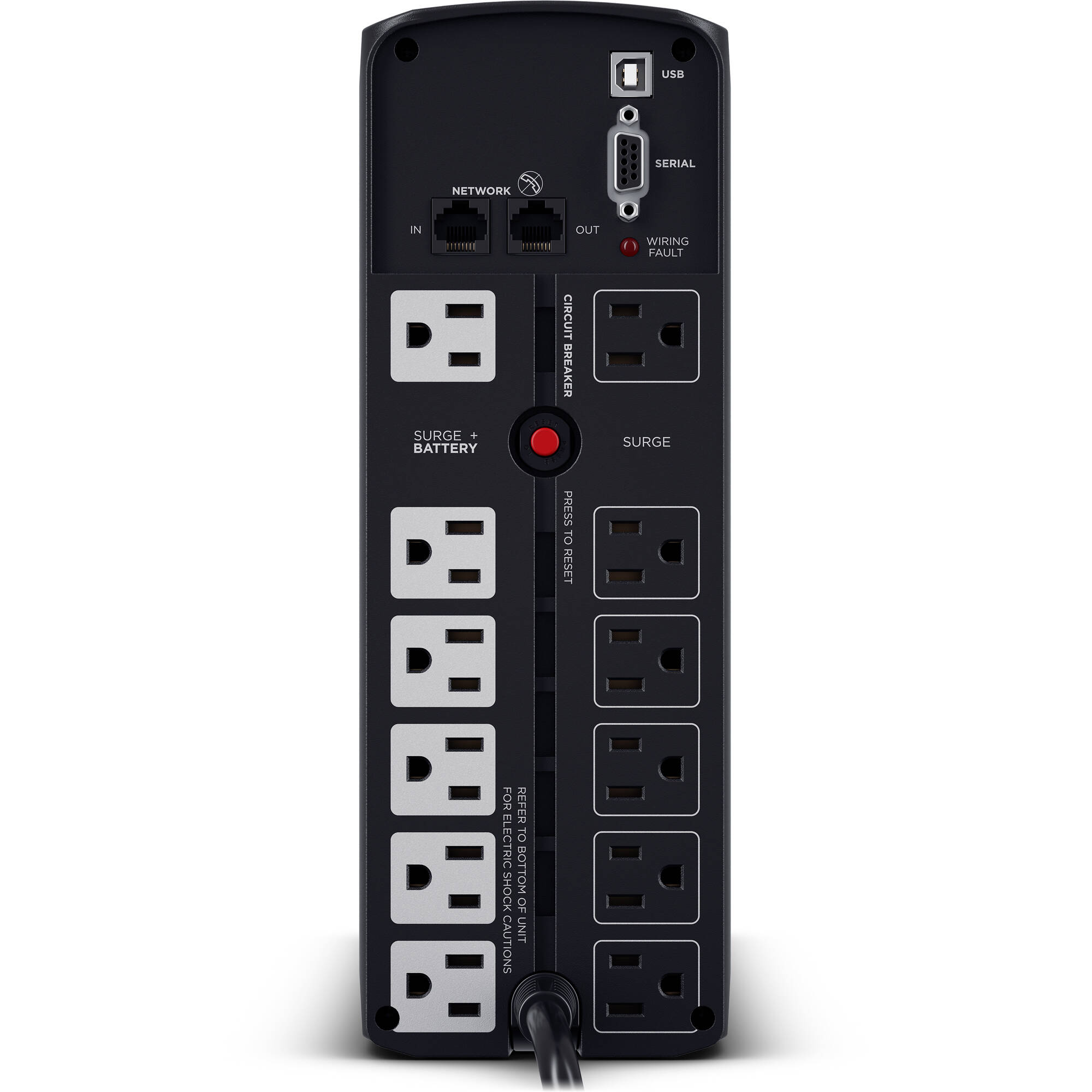 CyberPower CP1350PFCLCD 1,350 VA tower UPS with LCD display and 10 outlets — view 4