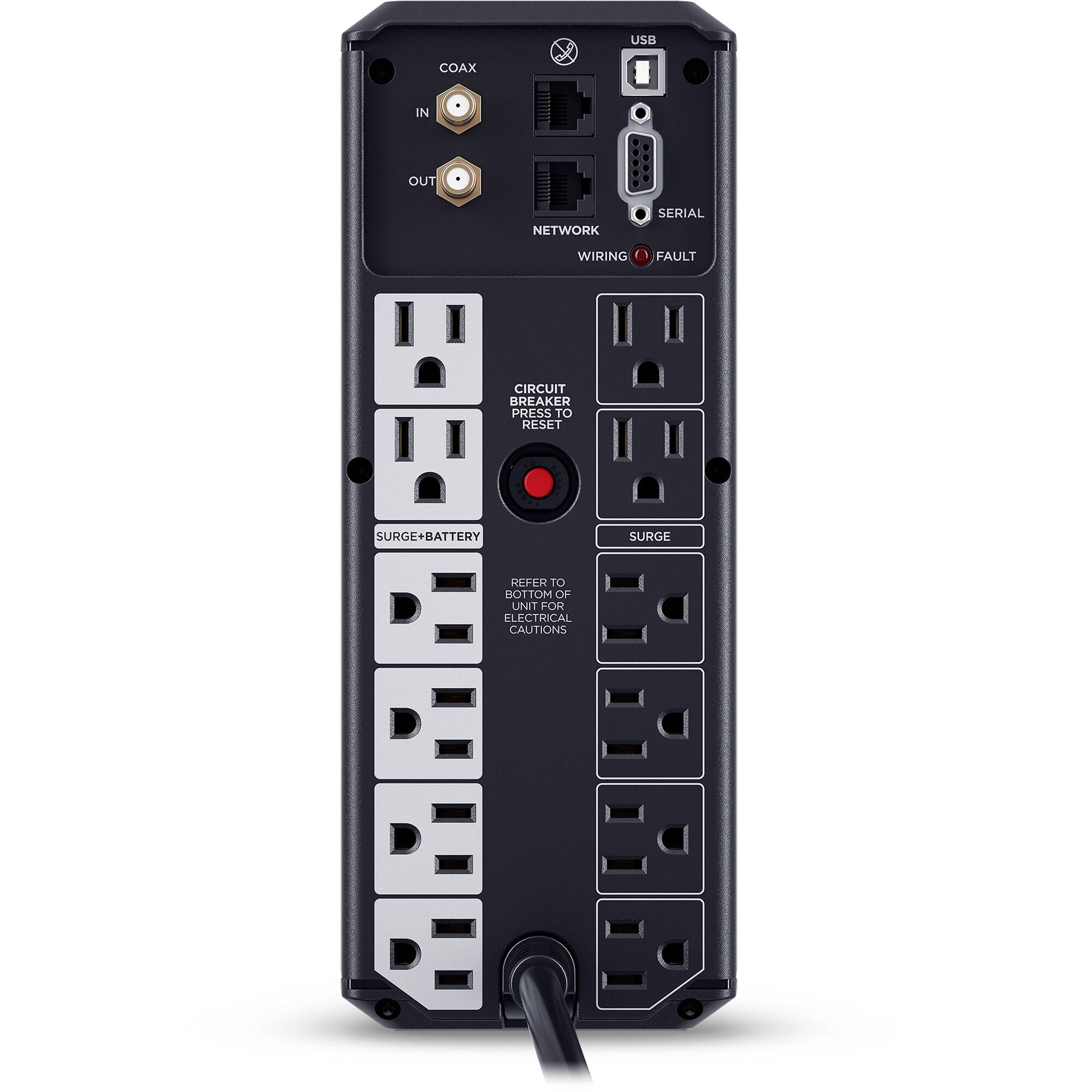 CyberPower CP1500AVRLCD3 1,500 VA mini-tower UPS with LCD display and USB ports — view 4