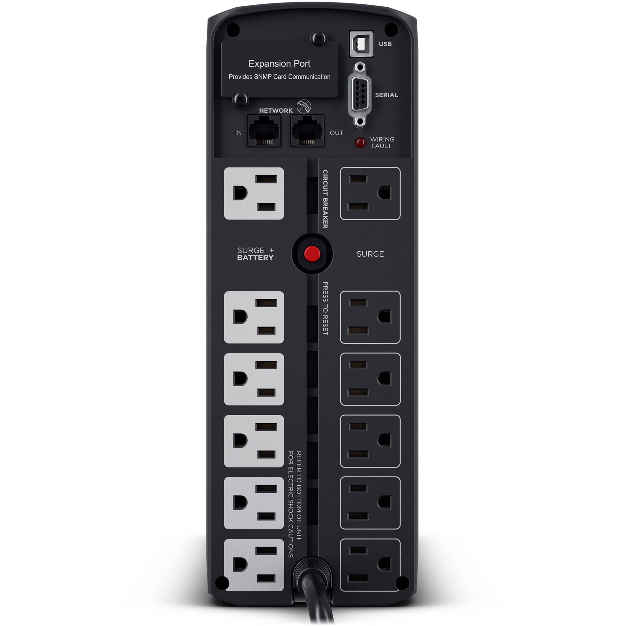CyberPower CP1500PFCLCDTAA 1500 VA TAA-compliant UPS with LCD display and 10 outlets — view 2