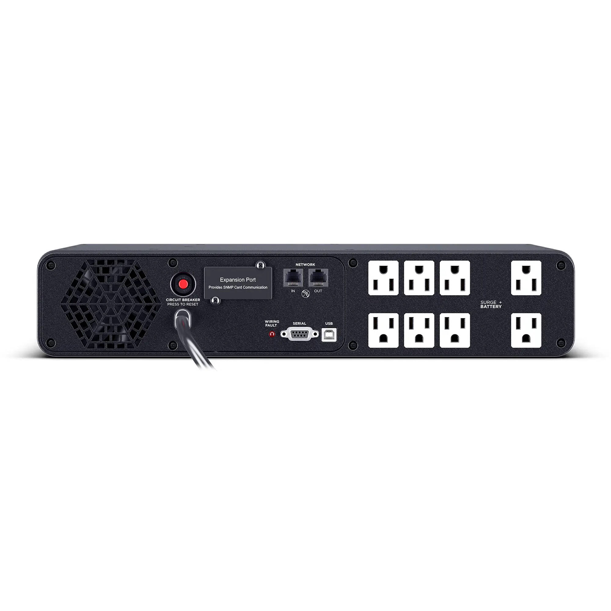 CyberPower CP1500PFCRM2U 1500VA 2U rackmount UPS with sine wave output, LCD, and SNMP support — view 3