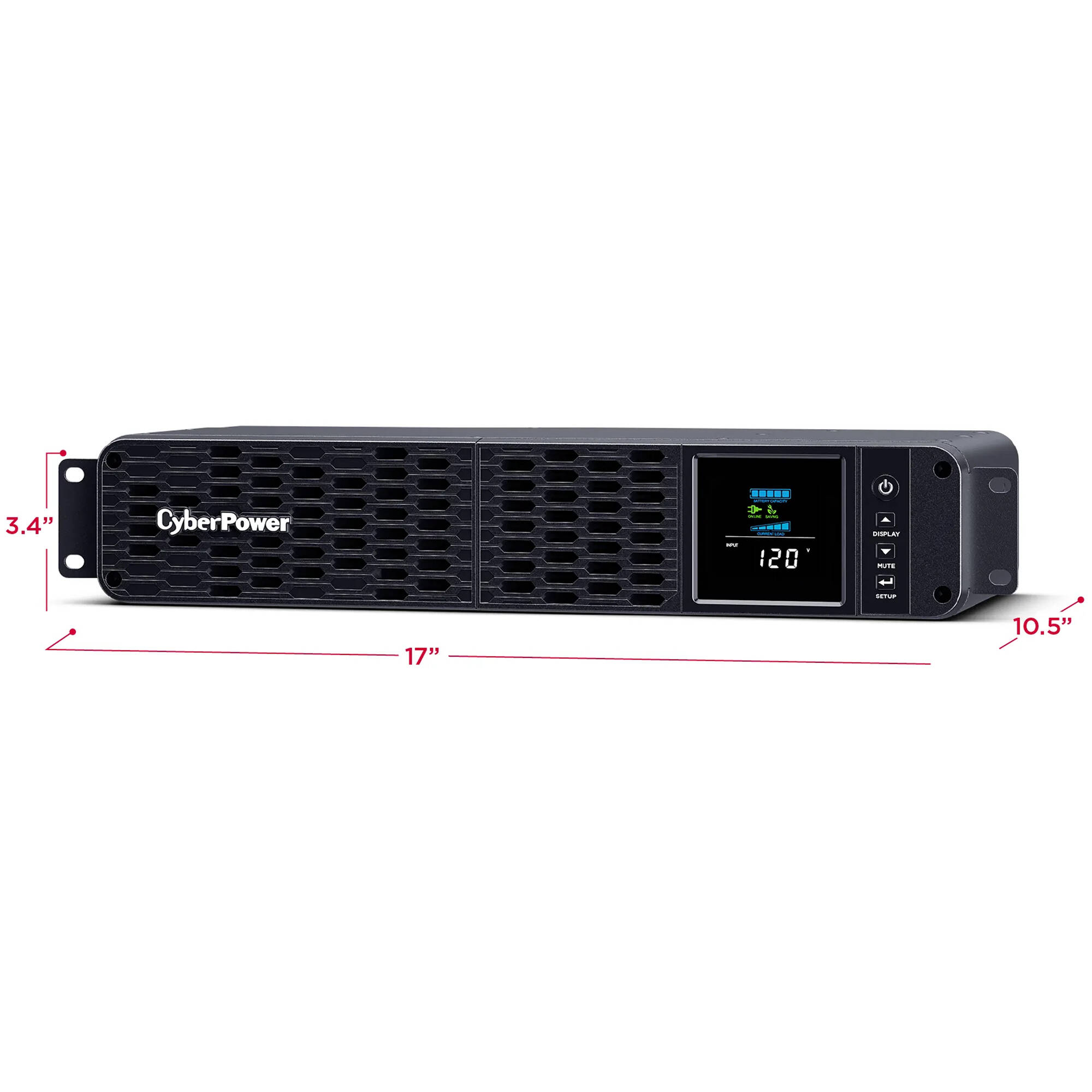 CyberPower CP1500PFCRM2U 1500VA 2U rackmount UPS with sine wave output, LCD, and SNMP support — view 5