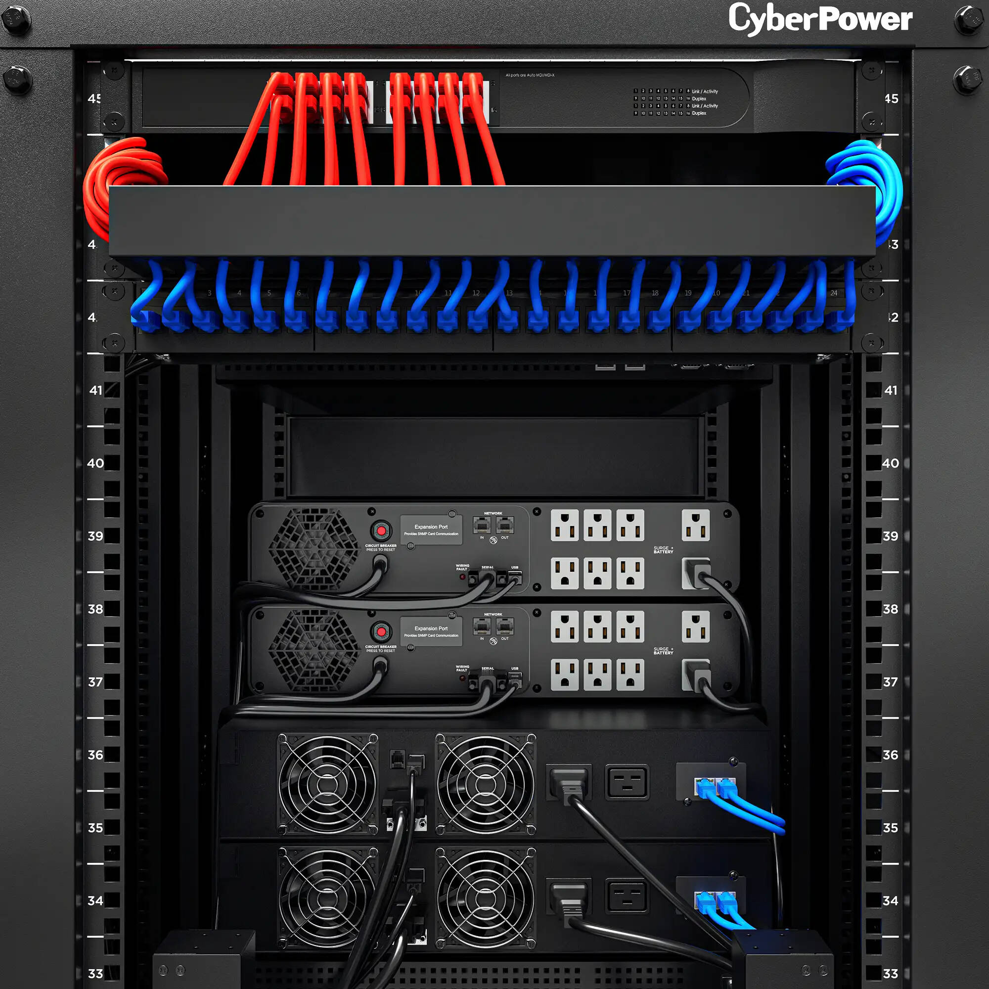 CyberPower CP1500PFCRM2U 1500VA 2U rackmount UPS with sine wave output, LCD, and SNMP support — view 6