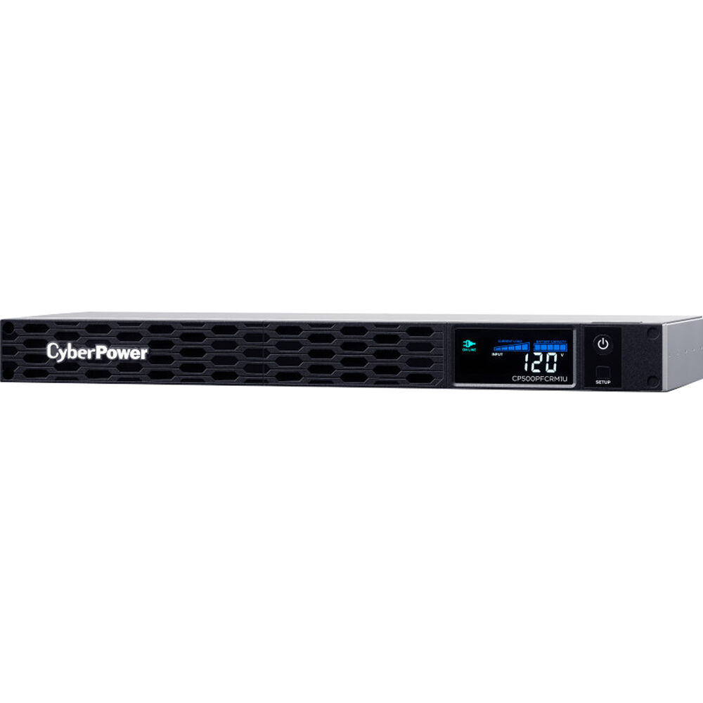 CyberPower CP500PFCRM1U 1U rack mount UPS with 6 NEMA 5-15R outlets — view 3