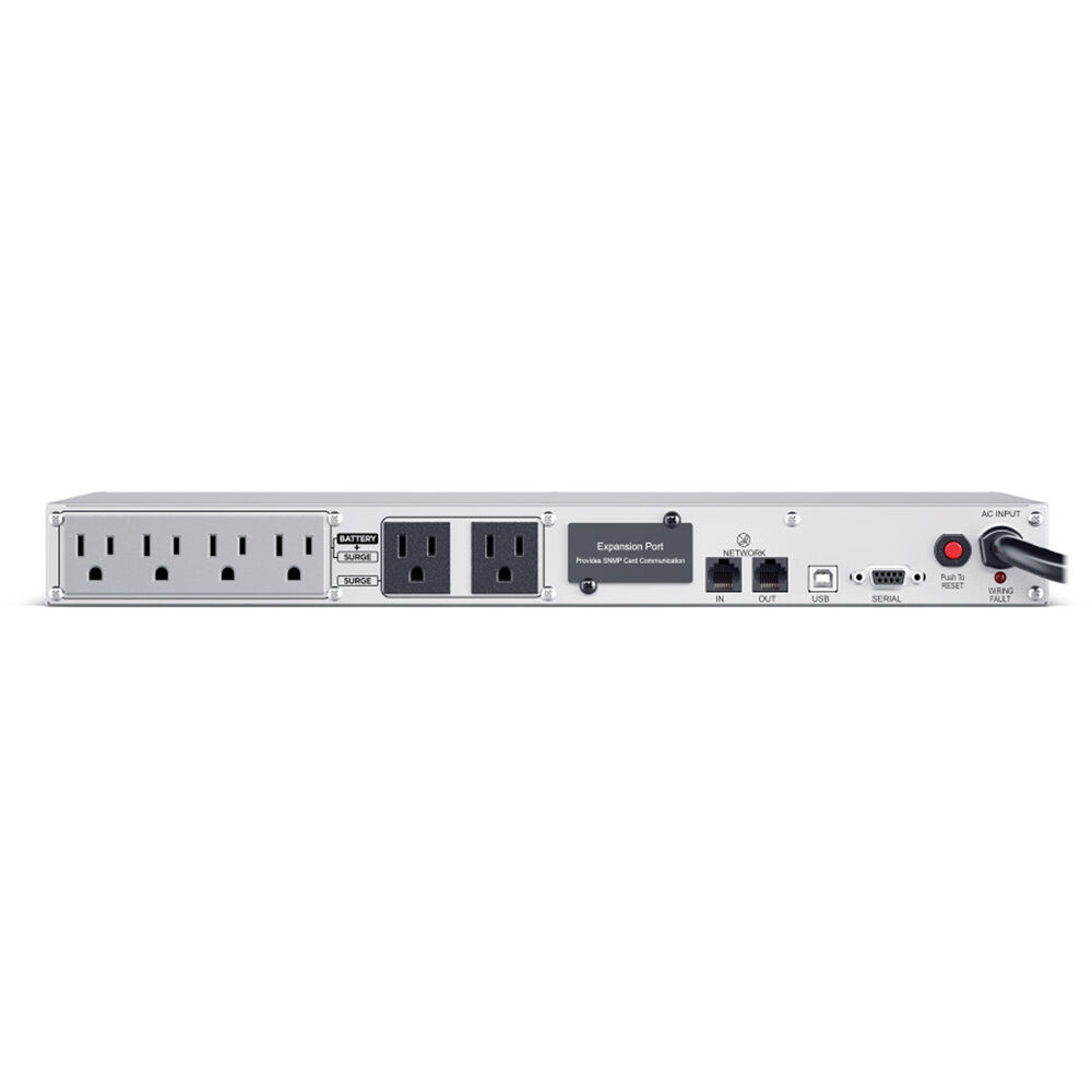CyberPower CP500PFCRM1U 1U rack mount UPS with 6 NEMA 5-15R outlets — view 4
