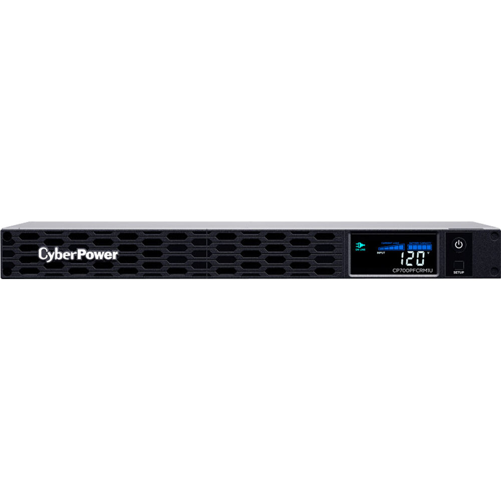 CyberPower CP700PFCRM1U 700 VA 1U rack mount UPS with 6 NEMA 5-15R outlets — view 2
