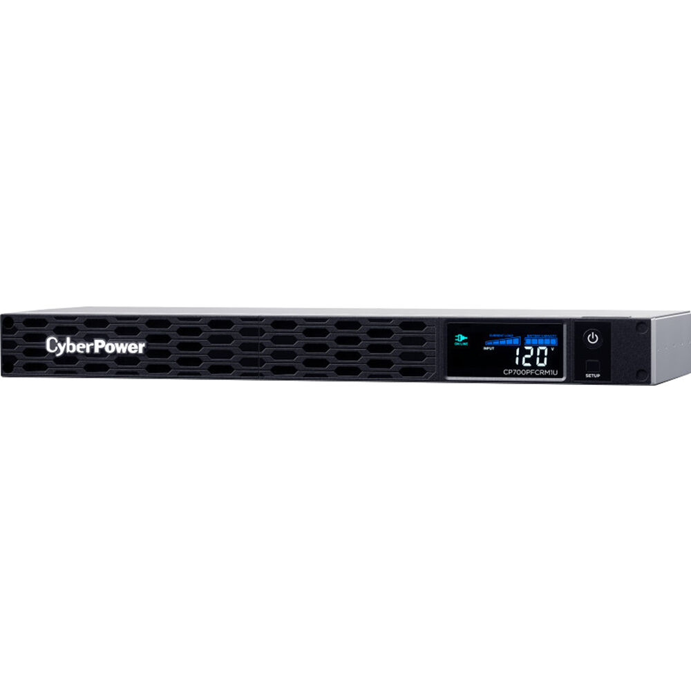 CyberPower CP700PFCRM1U 700 VA 1U rack mount UPS with 6 NEMA 5-15R outlets — view 3