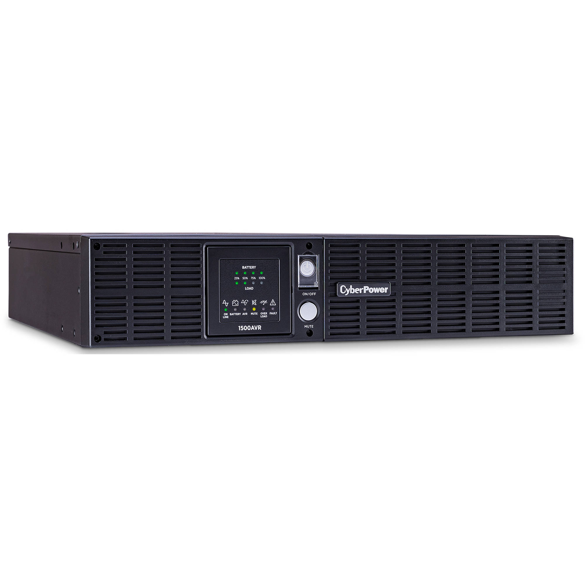 CyberPower CPS1500AVR 1500VA 900W rack mount UPS with AVR and 8 outlets — view 2