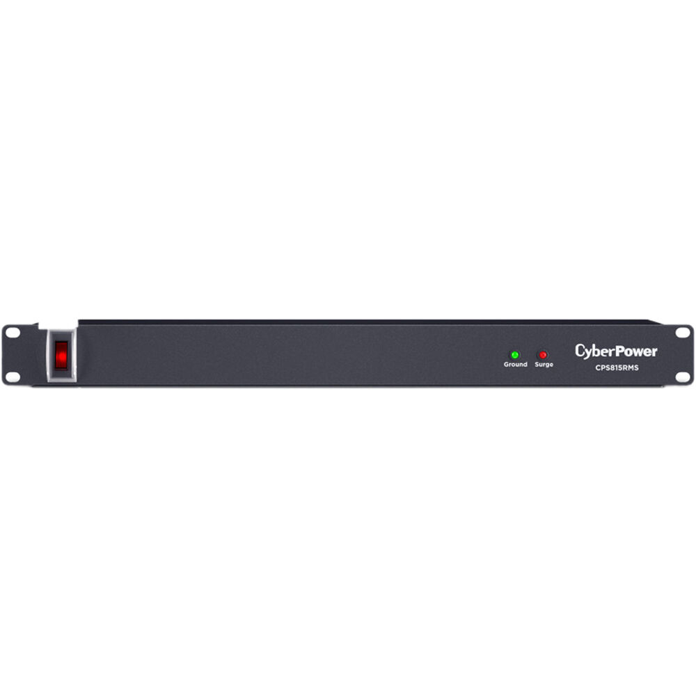 CyberPower CPS815RMS 8-outlet rack-mount surge protector with 15 A capacity — view 2