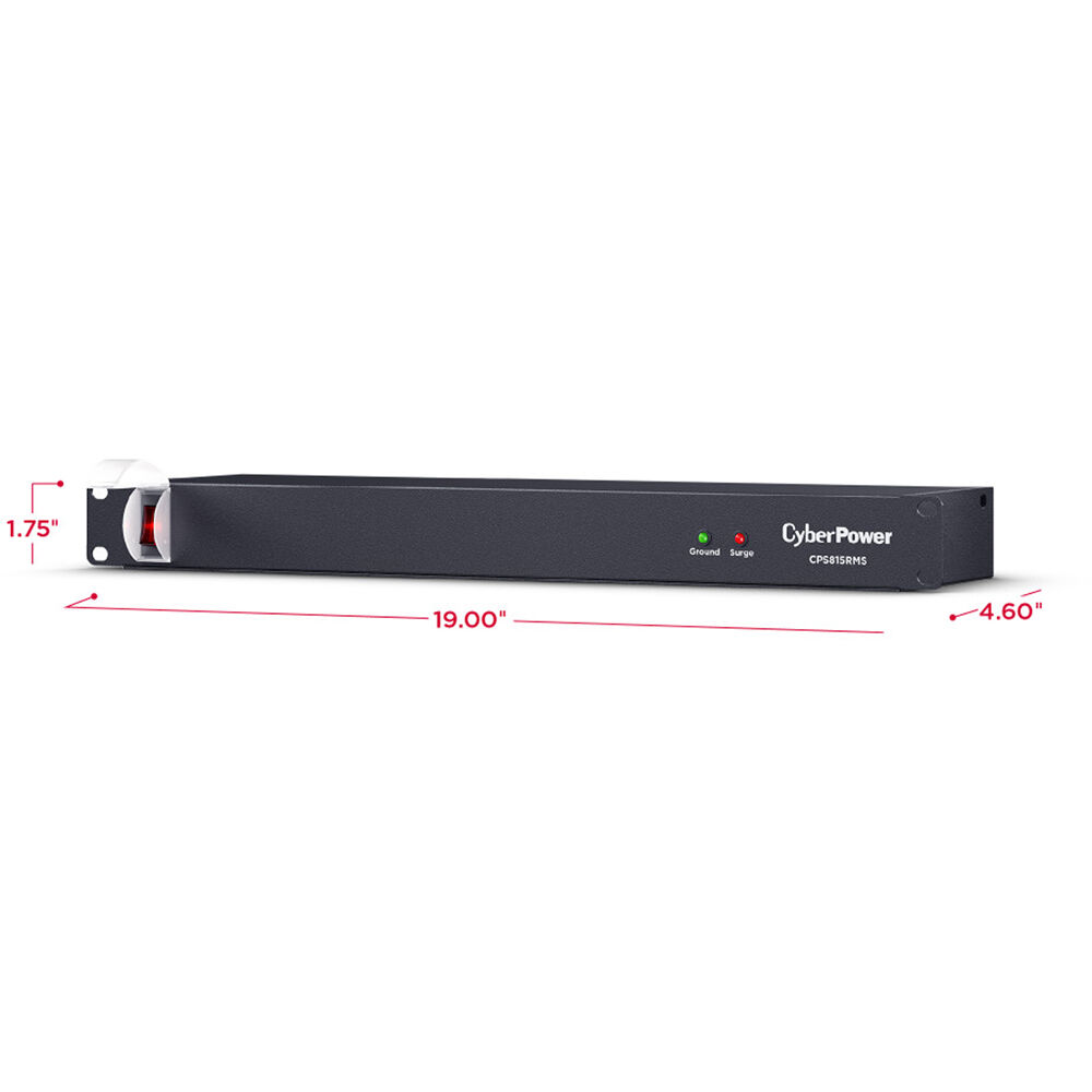 CyberPower CPS815RMS 8-outlet rack-mount surge protector with 15 A capacity — view 5