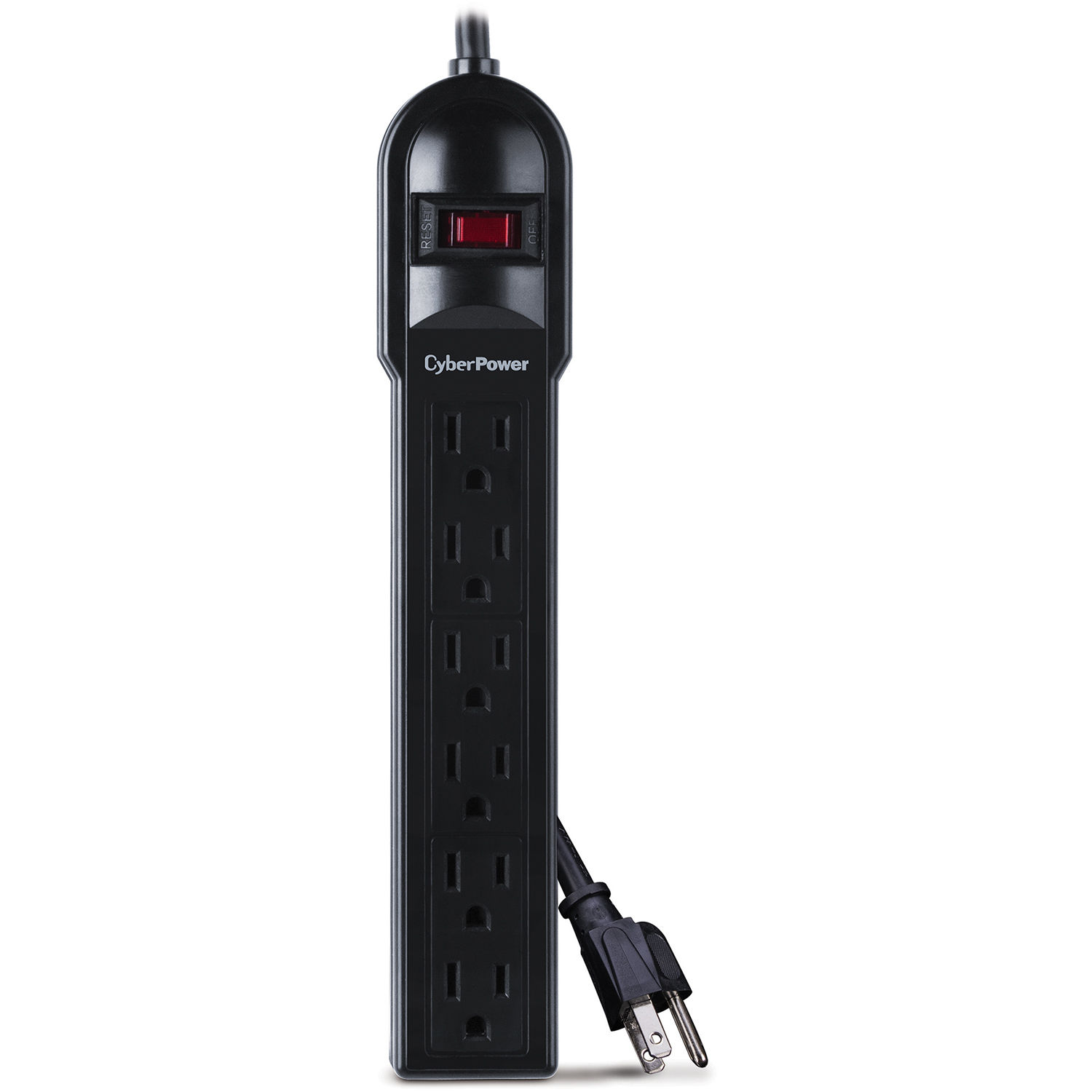 CyberPower CSB606 6-outlet surge protector with 6 ft cord and EMI/RFI filtering — view 2