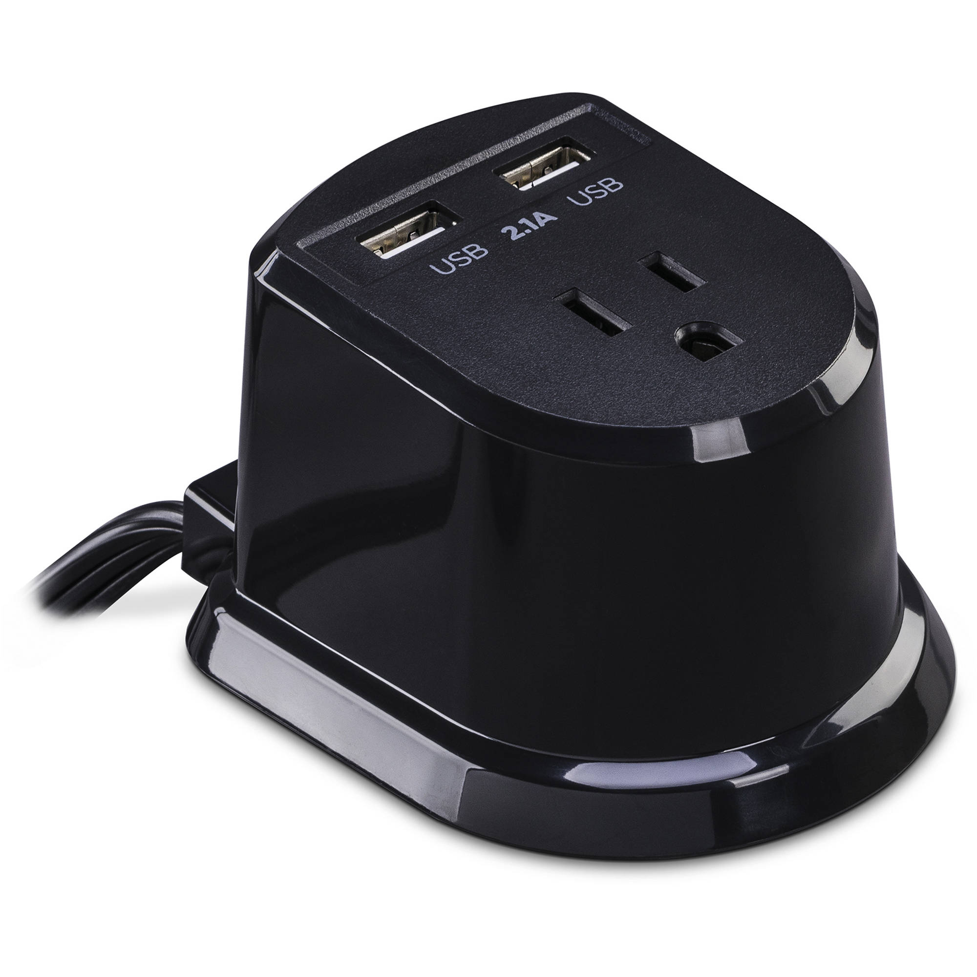 DUAL POWER STATION 2-2.1A USB; PORTS 1 OUTLET NEMA 5-15R 5FT CORD — view 2