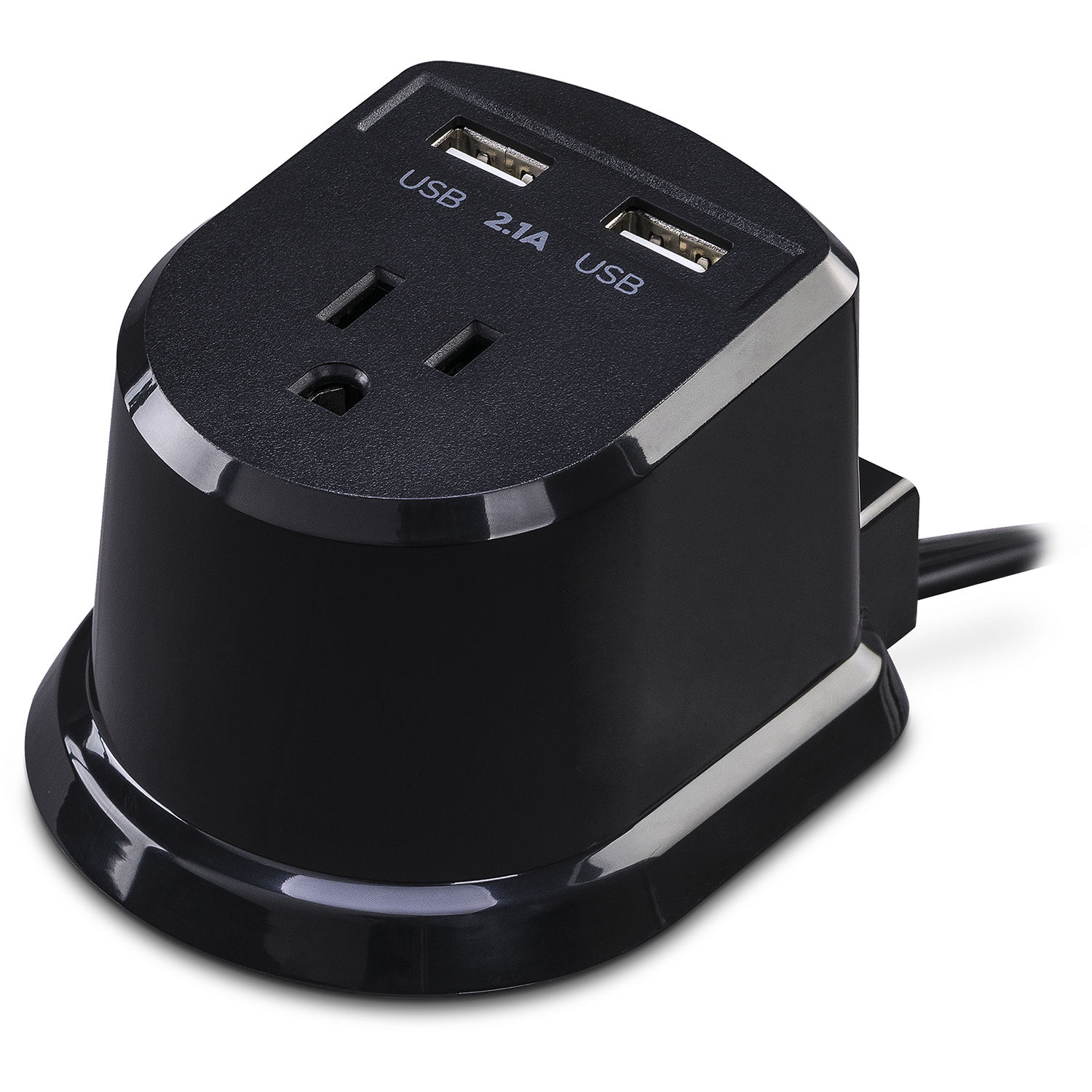 DUAL POWER STATION 2-2.1A USB; PORTS 1 OUTLET NEMA 5-15R 5FT CORD — view 3