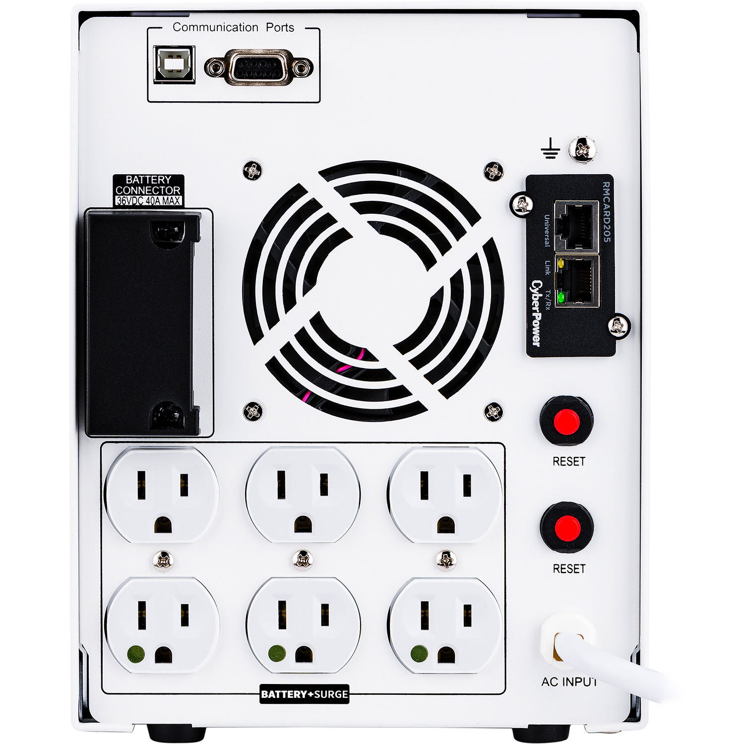 CyberPower Medical M1100XL 1,100 VA 880 W desktop UPS with SNMP and 6 NEMA 5-15R-HG outlets — view 4