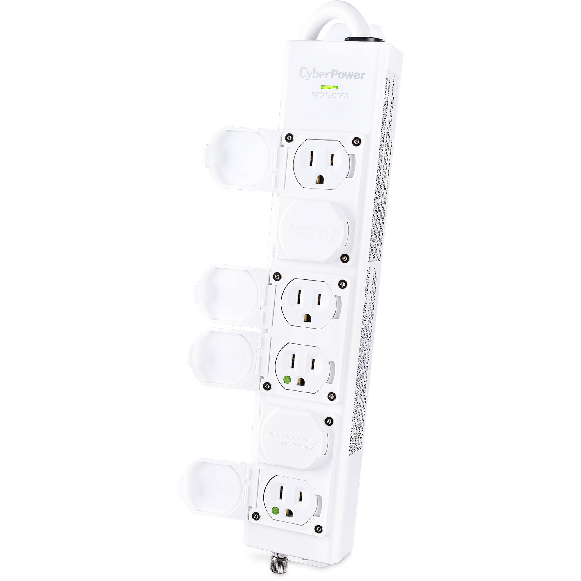 CyberPower MPV615S medical grade surge protector with 6 outlets, 15 ft cord, and 1,560 J protection — view 3
