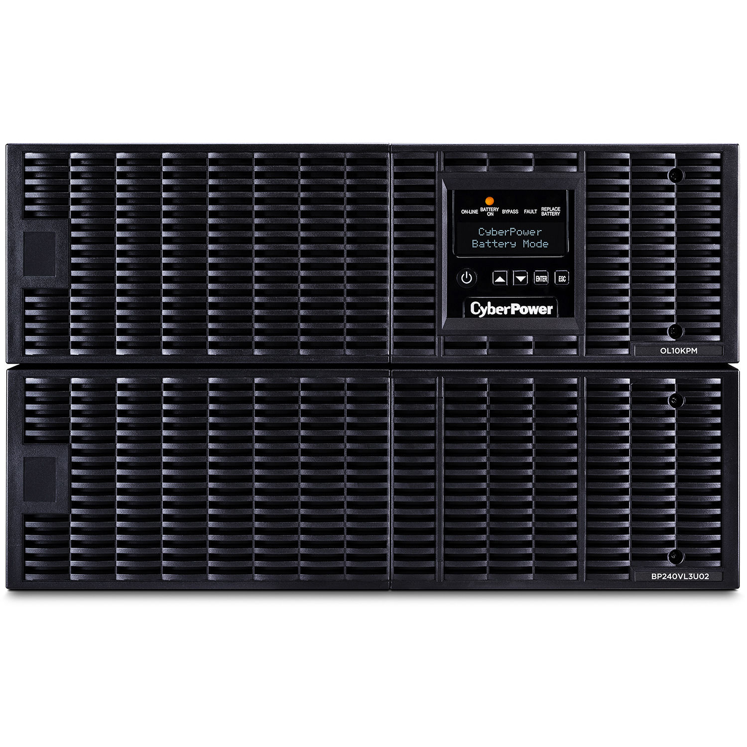 CyberPower OL10KRT 10,000 VA online UPS with rack tower chassis, LCD display, and RMCARD support — view 2