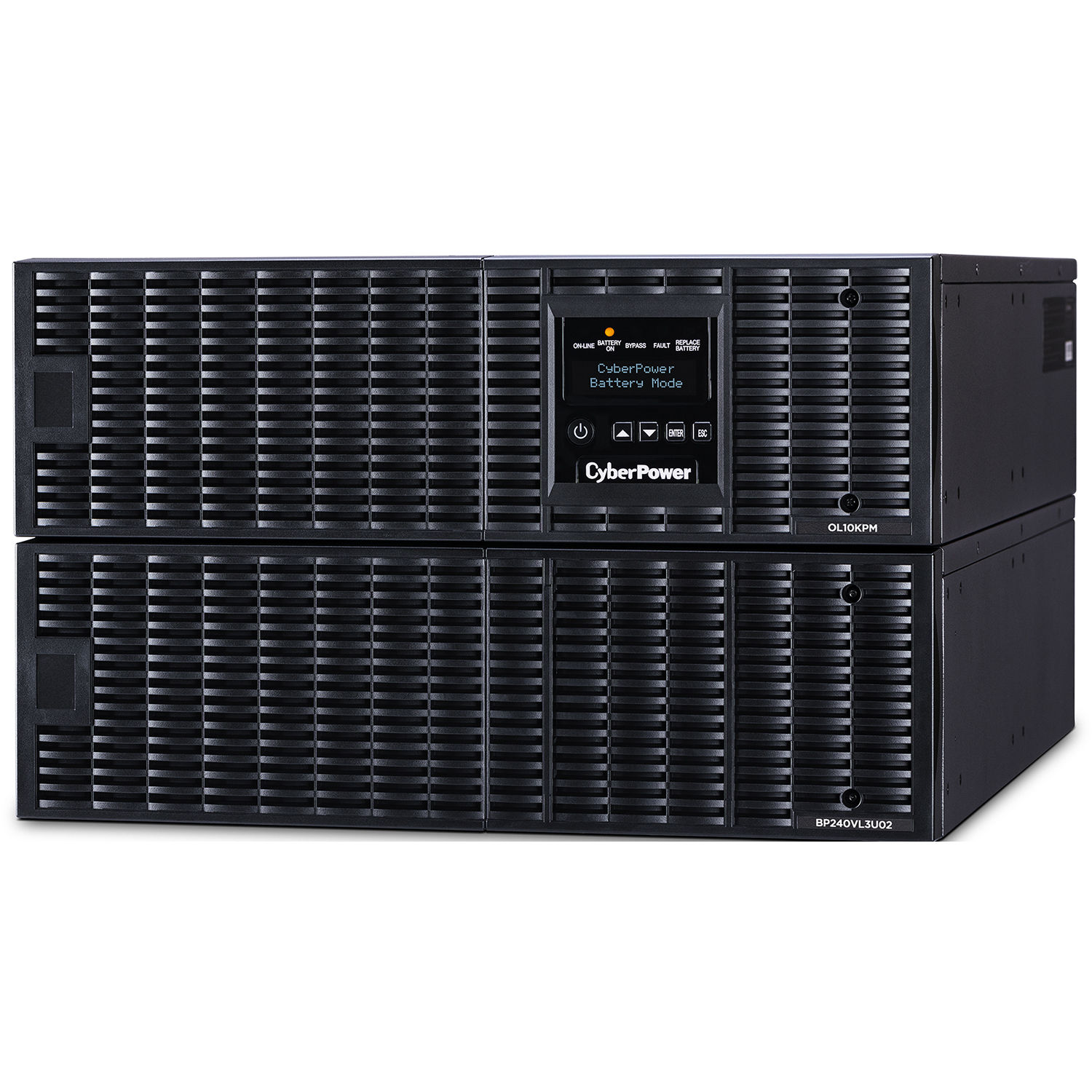CyberPower OL10KRT 10,000 VA online UPS with rack tower chassis, LCD display, and RMCARD support — view 3