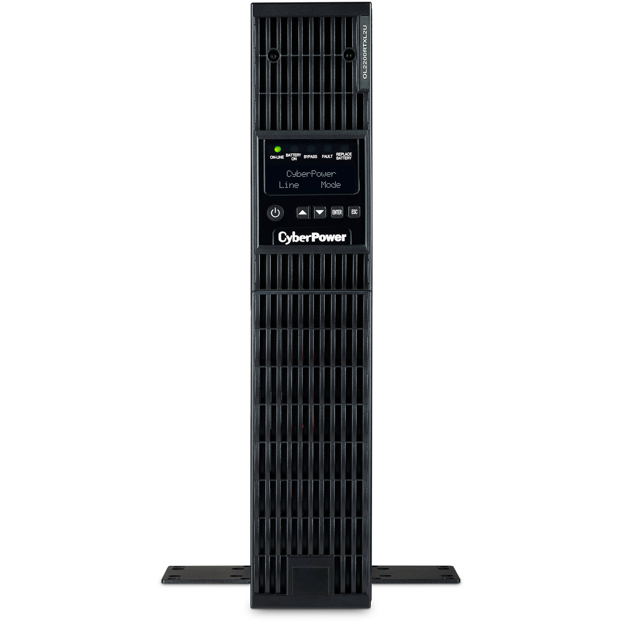 CyberPower OL2200RTXL2U 2,000 VA online UPS with 2U rack/tower design and LCD display — view 4
