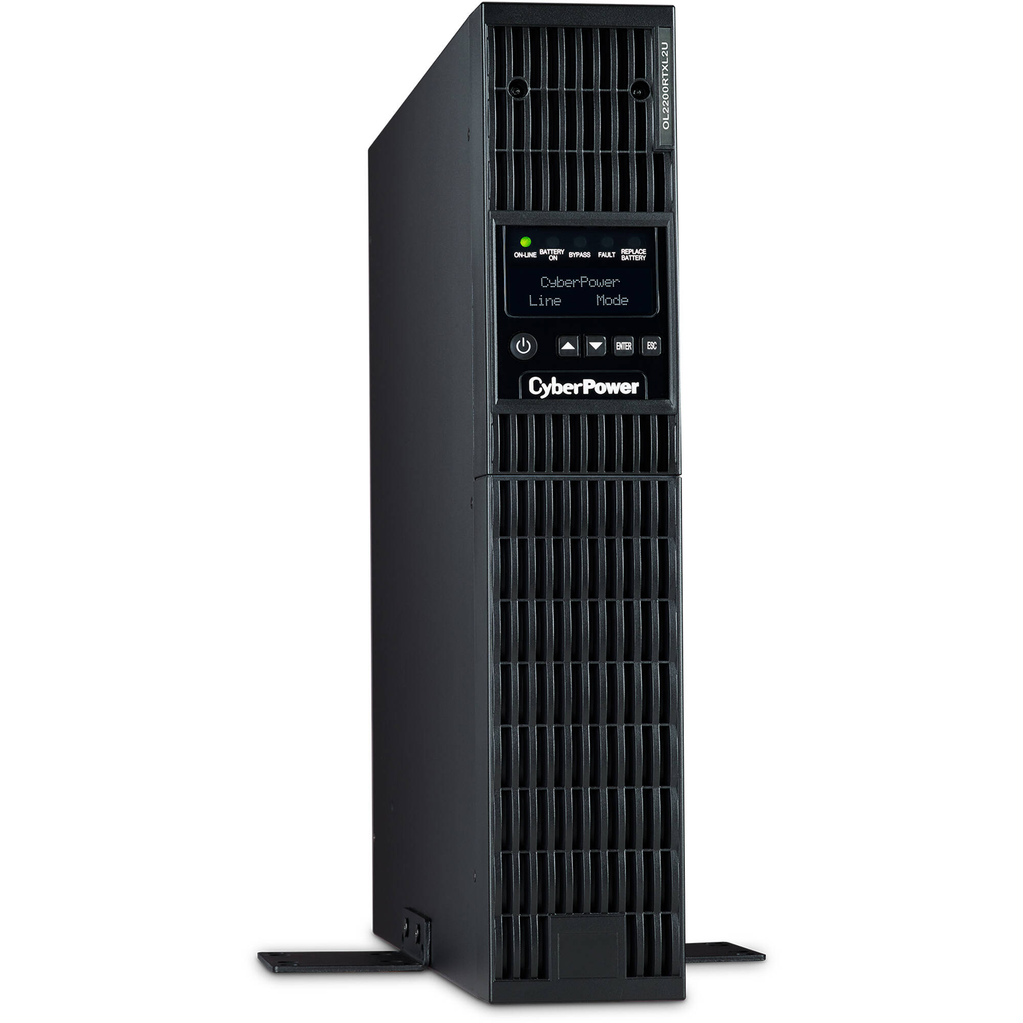 CyberPower OL2200RTXL2U 2,000 VA online UPS with 2U rack/tower design and LCD display — view 5