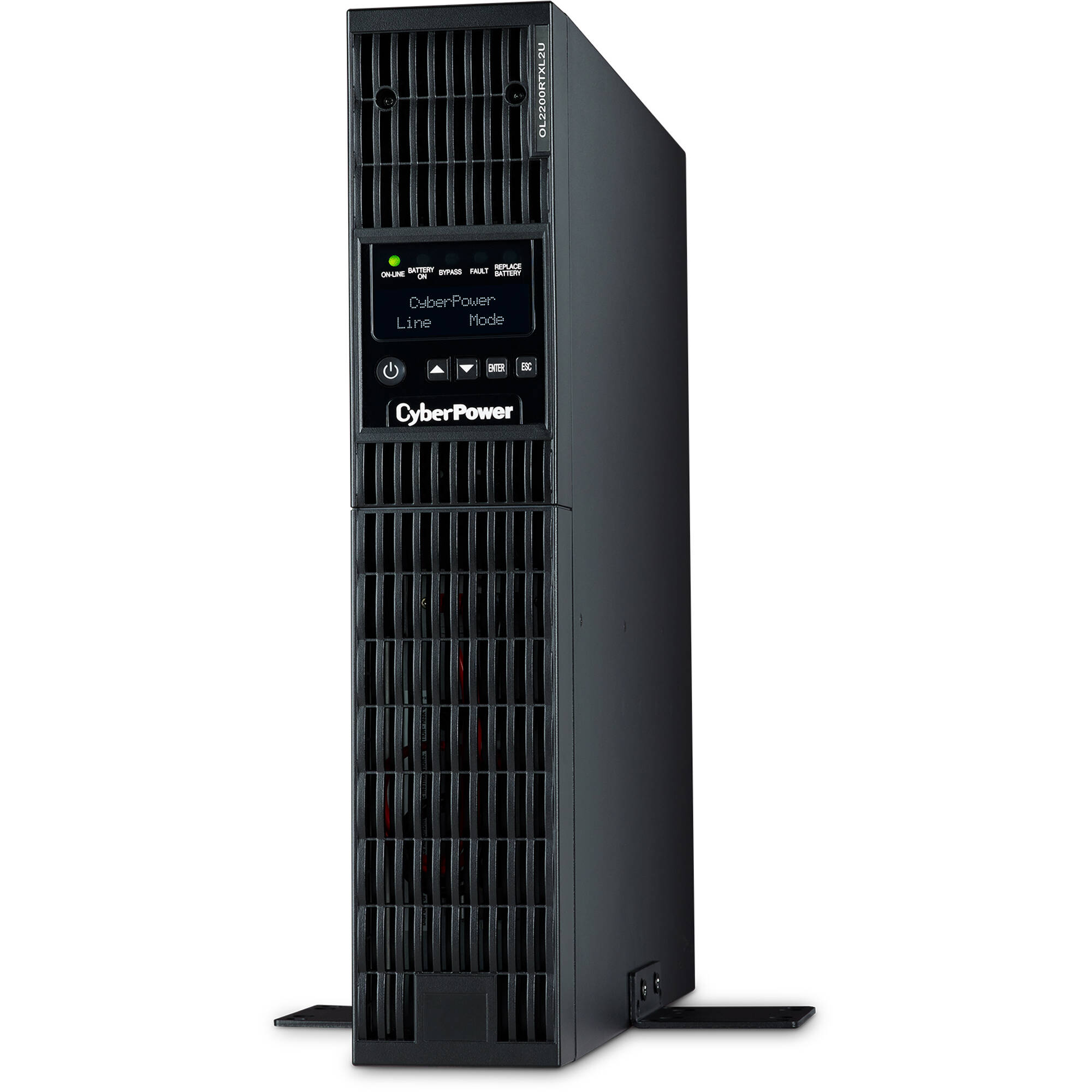 CyberPower OL2200RTXL2U 2,000 VA online UPS with 2U rack/tower design and LCD display — view 6