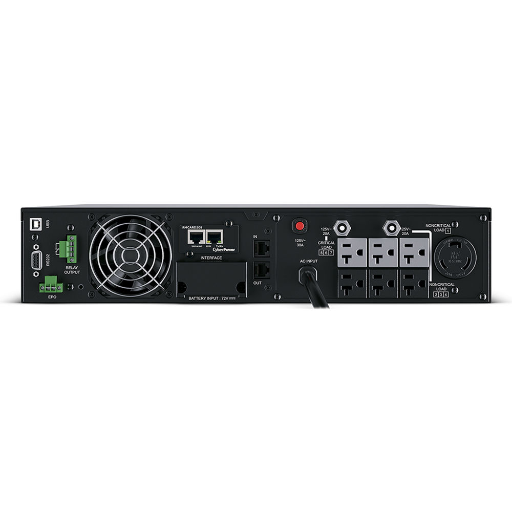 3KVA ONLINE UPS 2U SINE LCD, 5L-30P 100-125V RMCARD205 RT 3Y WTY — view 7