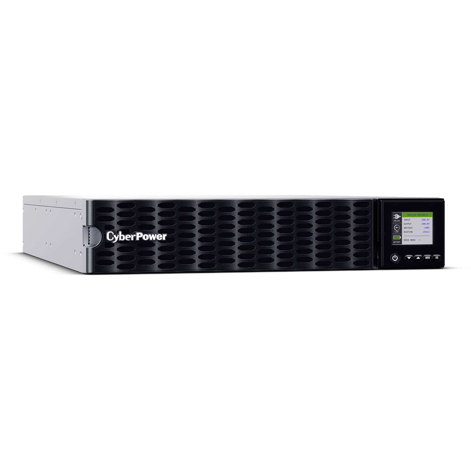 5KVA/5KW, High Density, Online Double-Conversion, PF=1, 2U rack/tower, 200-240V Input Hardwire w/Power Cord Option, 200-240V Output, 2 NEMA L6-20R, 2 NEMA L6-30R, Color Matrix LCD, USB, Serial, EPO, RMCARD205 pre-installed, 3 year warranty — view 2