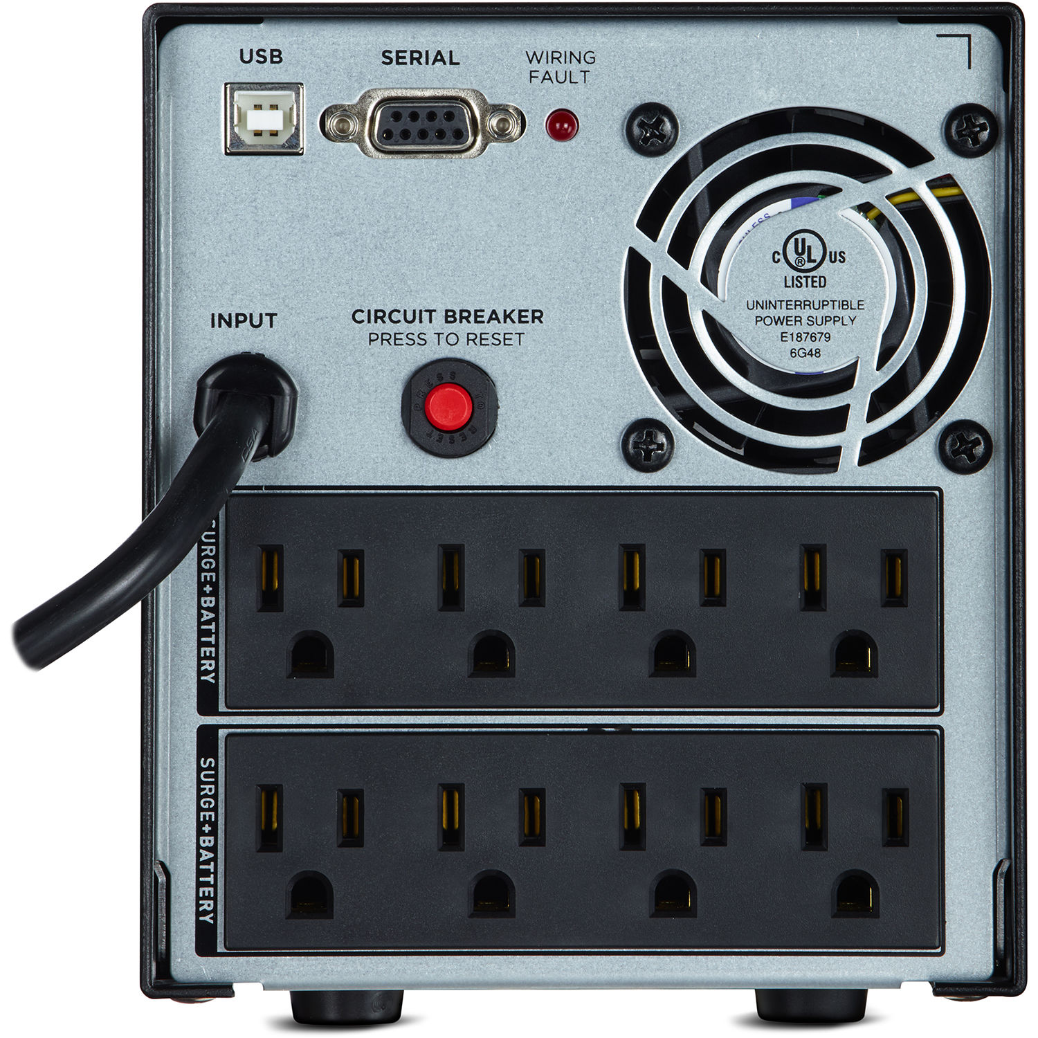 CyberPower OR1000PFCLCD 1,000 VA mini-tower UPS with LCD and eight outlets — view 4