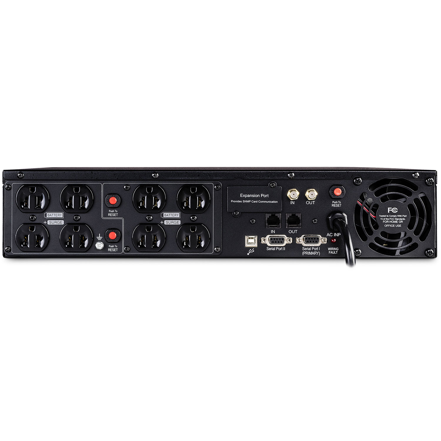 CyberPower OR1500LCDRT2U 1500VA 2U rack-mount UPS with LCD display and 8 outlets — view 4