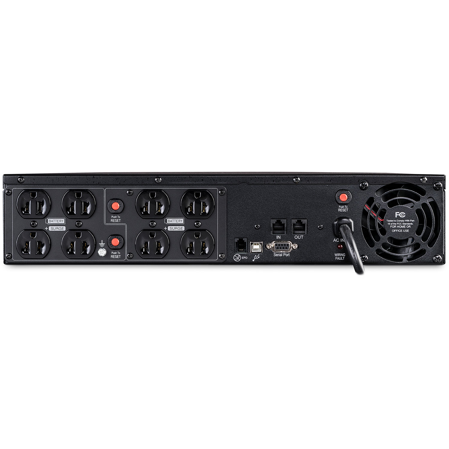 CyberPower OR1500PFCRT2U 1,500 VA 1,050 W 2U rack mount UPS with LCD and 8 outlets — view 5