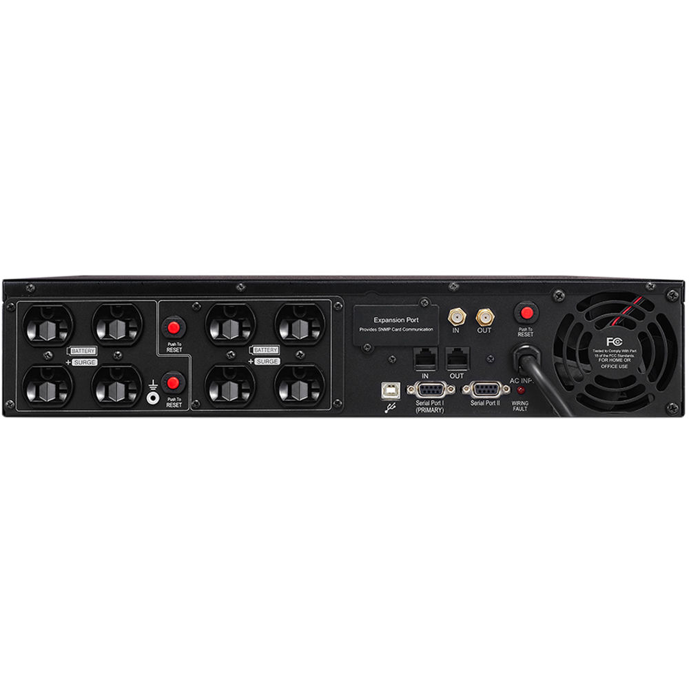 CyberPower OR2200LCDRT2U 2U rack-mount UPS with LCD display, AVR, and 8 outlets — view 3