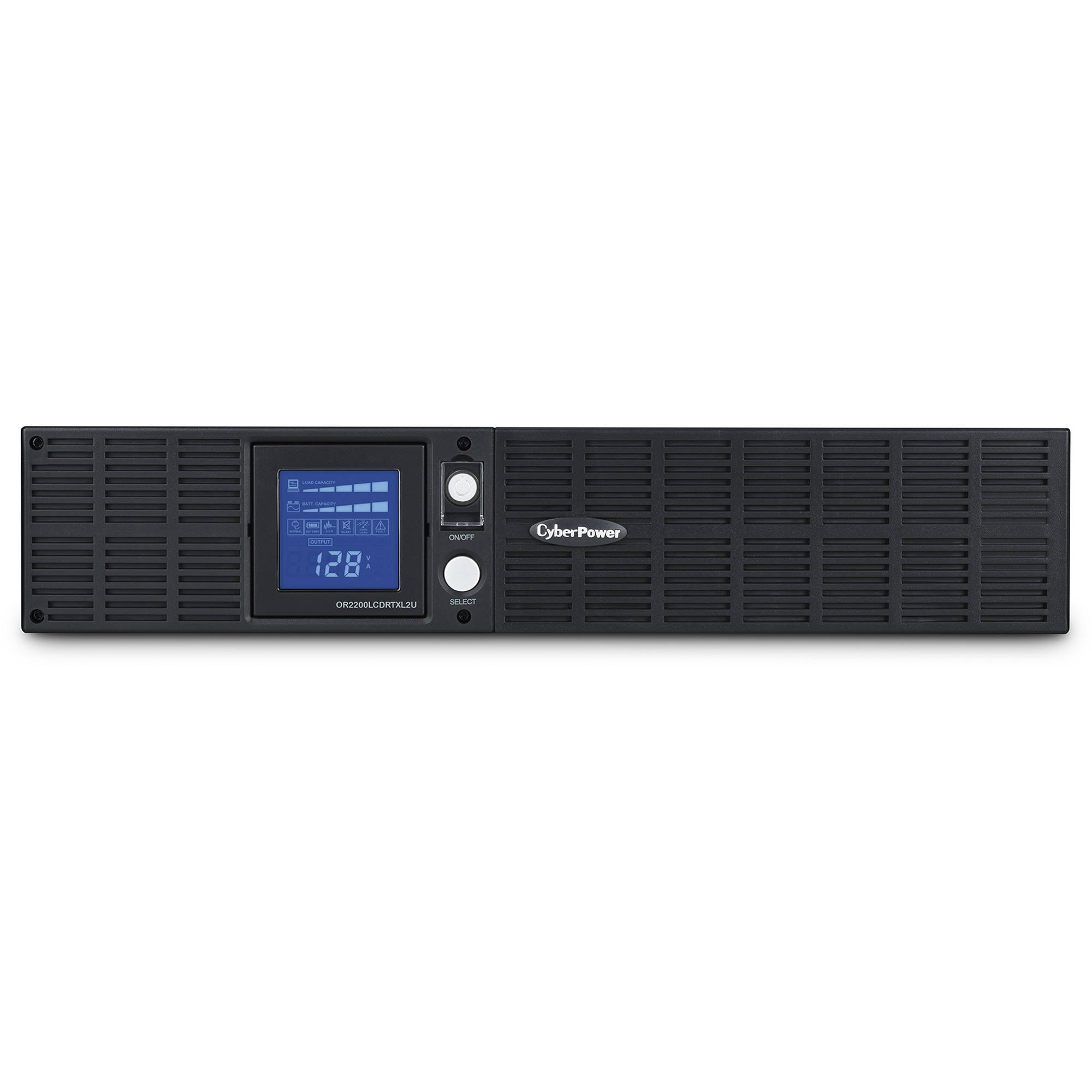 CyberPower OR2200LCDRTXL2U 2,190 VA 1,650 W 2U rack mount UPS with LCD and 8 outlets — view 2
