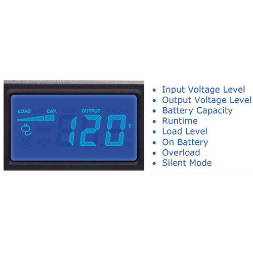 CyberPower OR500LCDRM1U 500VA 1U rackmount UPS with LCD and six NEMA outlets — view 4