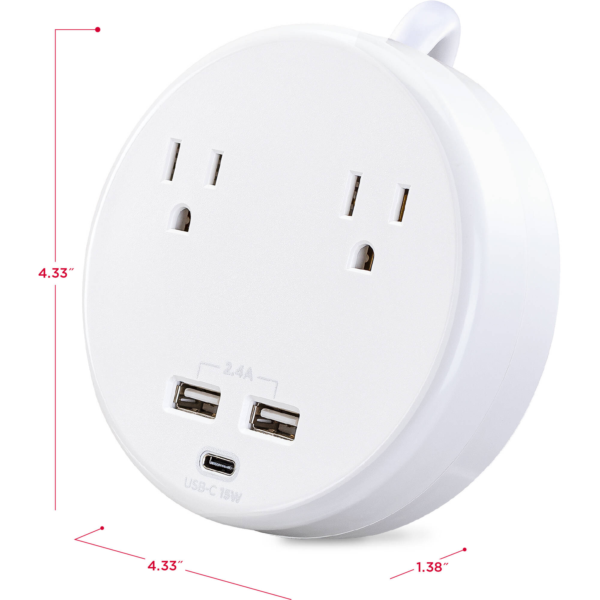 CyberPower P205UC white surge protector with 5 outlets and 5 ft cord — view 6