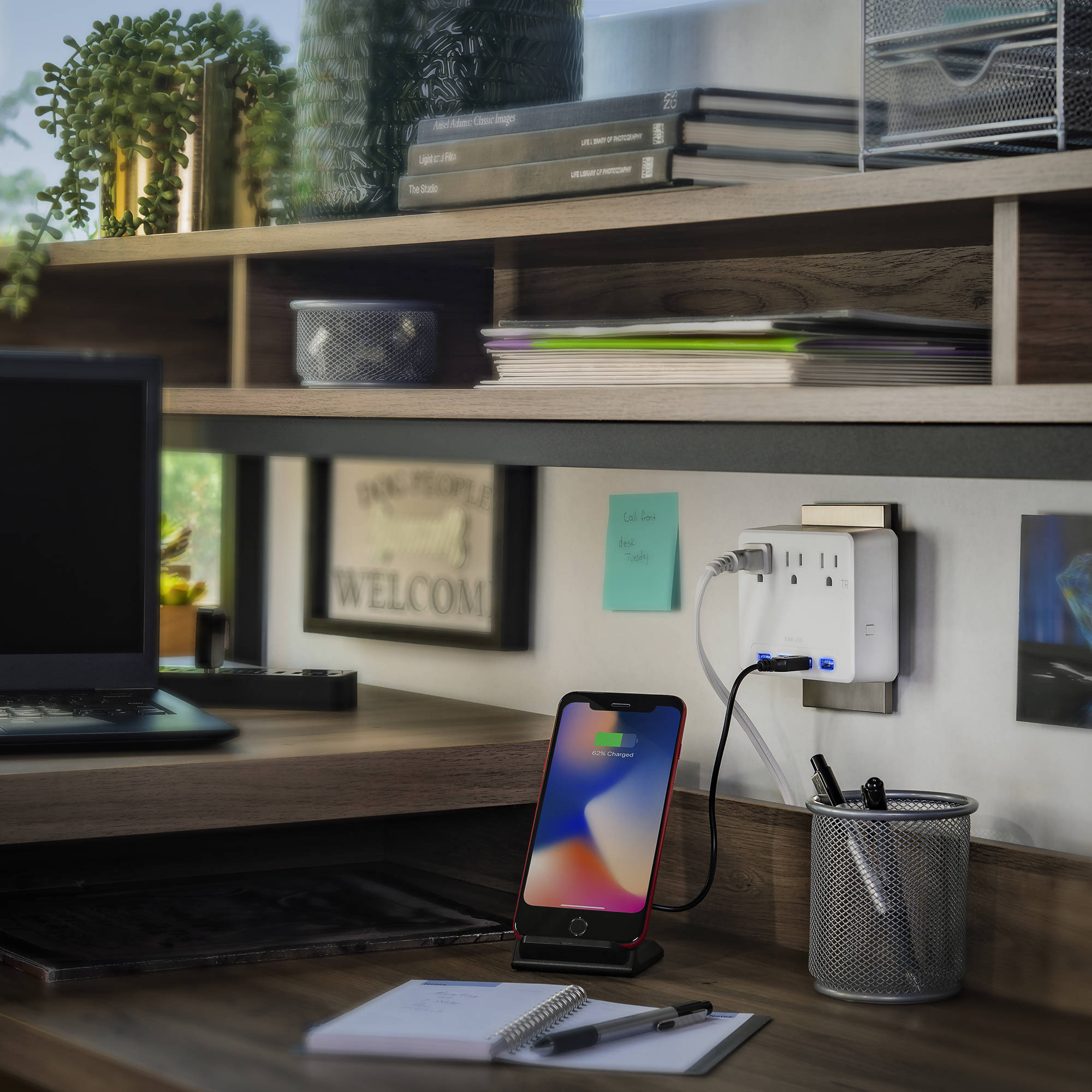CyberPower P3WU USB charging station with four lighted ports and 4.2A total output — view 6