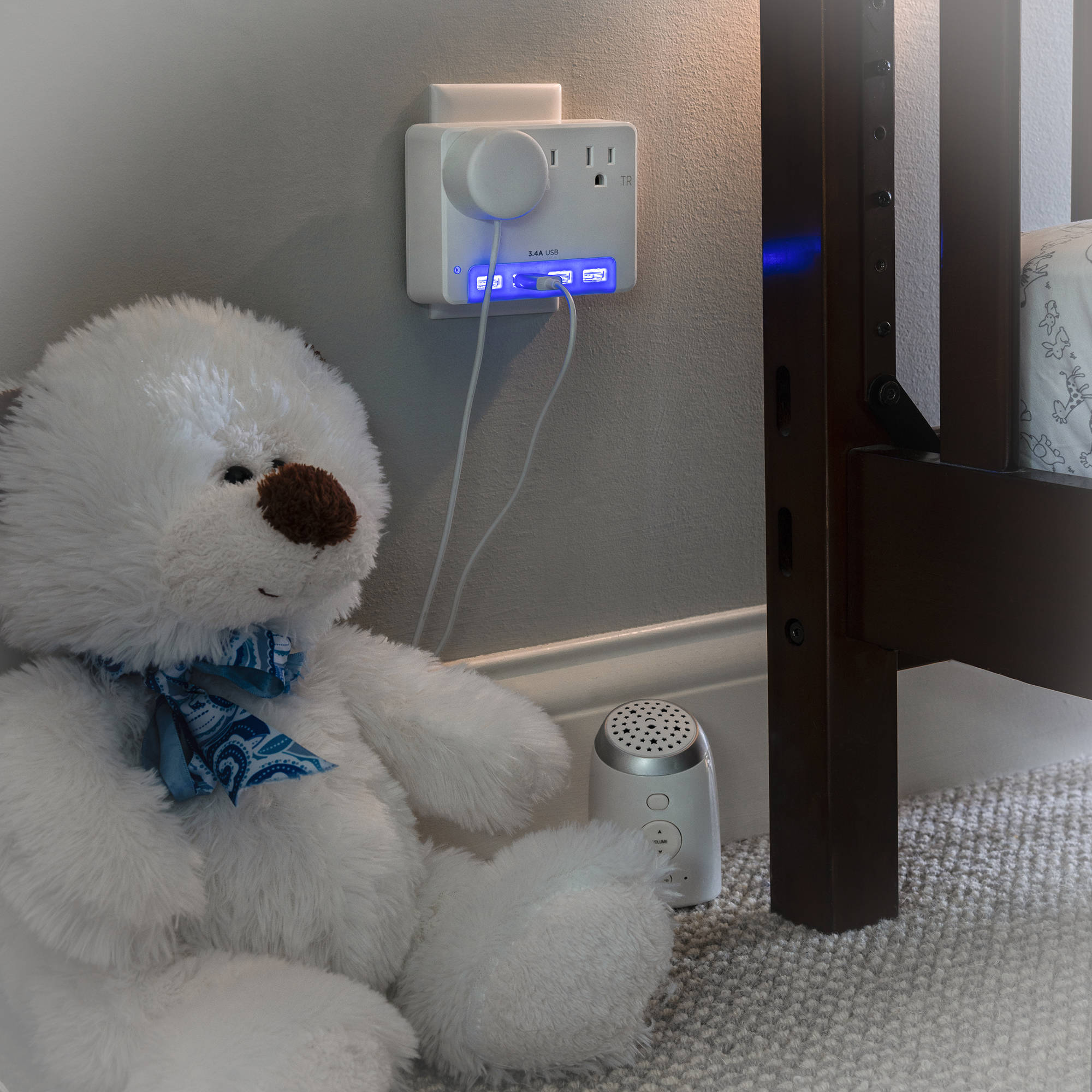 CyberPower P3WUN surge protector with 4 USB ports, 3.4 A output, and night light — view 8