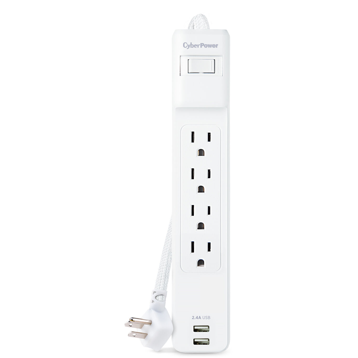 CyberPower P406U Surge protector with 6 ft cord and 5-15P plug — view 2