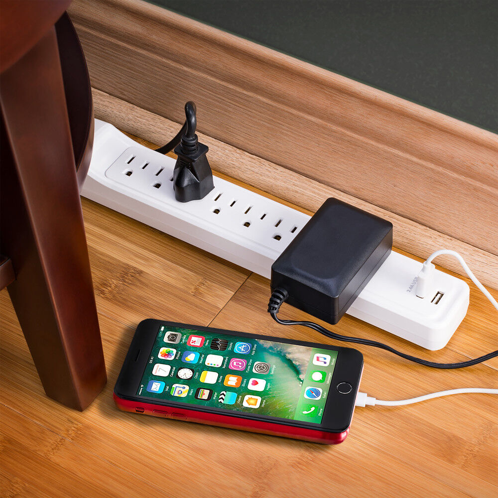 CyberPower P704URC1 white surge protector with 7 outlets and 4 ft cord — view 5