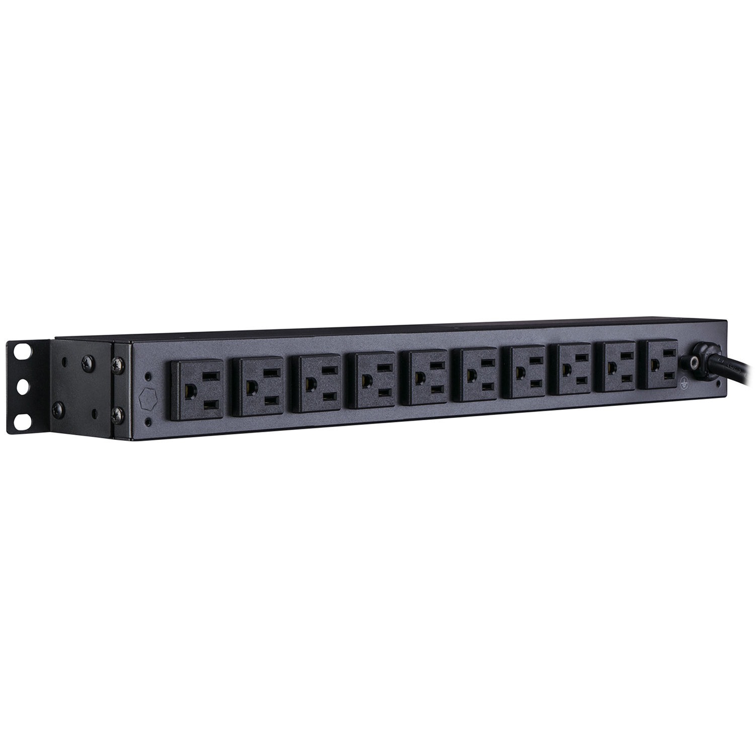 12-outlet (2 front, 10 rear), rackmount metered PDU — view 3