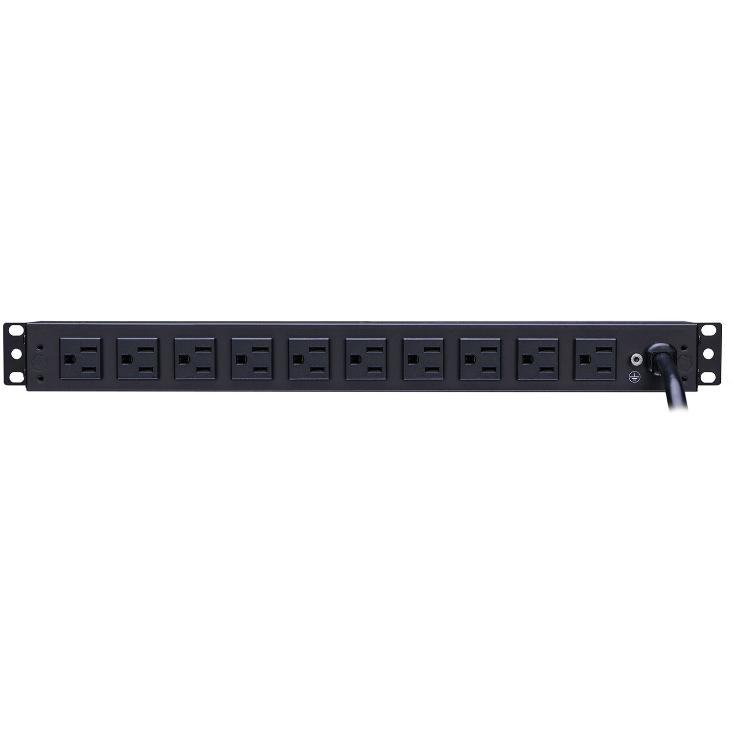 12-outlet (2 front, 10 rear), rackmount metered PDU — view 4