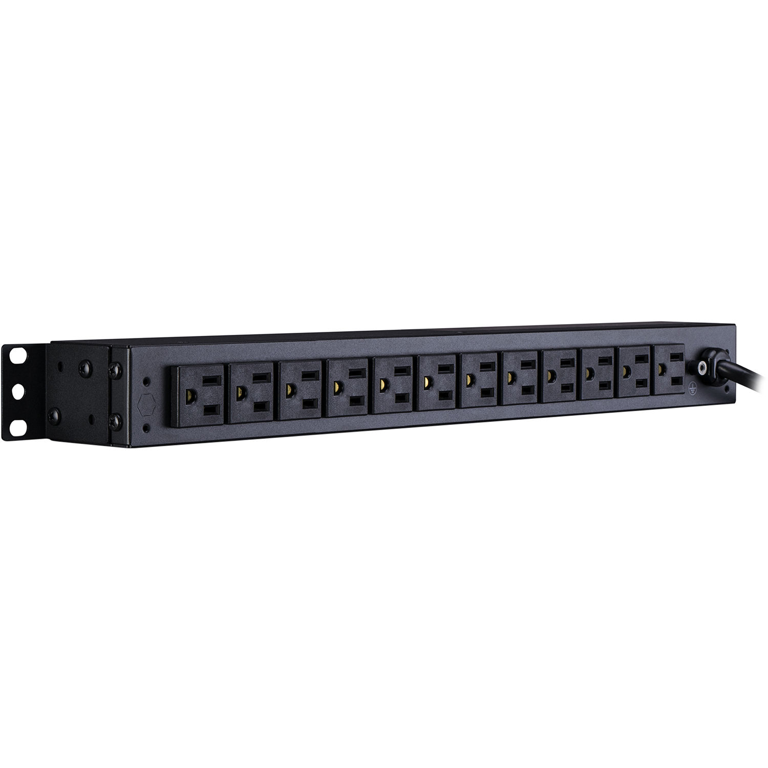 PDU15M2F12R ,, 5-15R (2 Front/ 12 Rear) 19"" 1U RM or 0U VM 5-15P — view 3